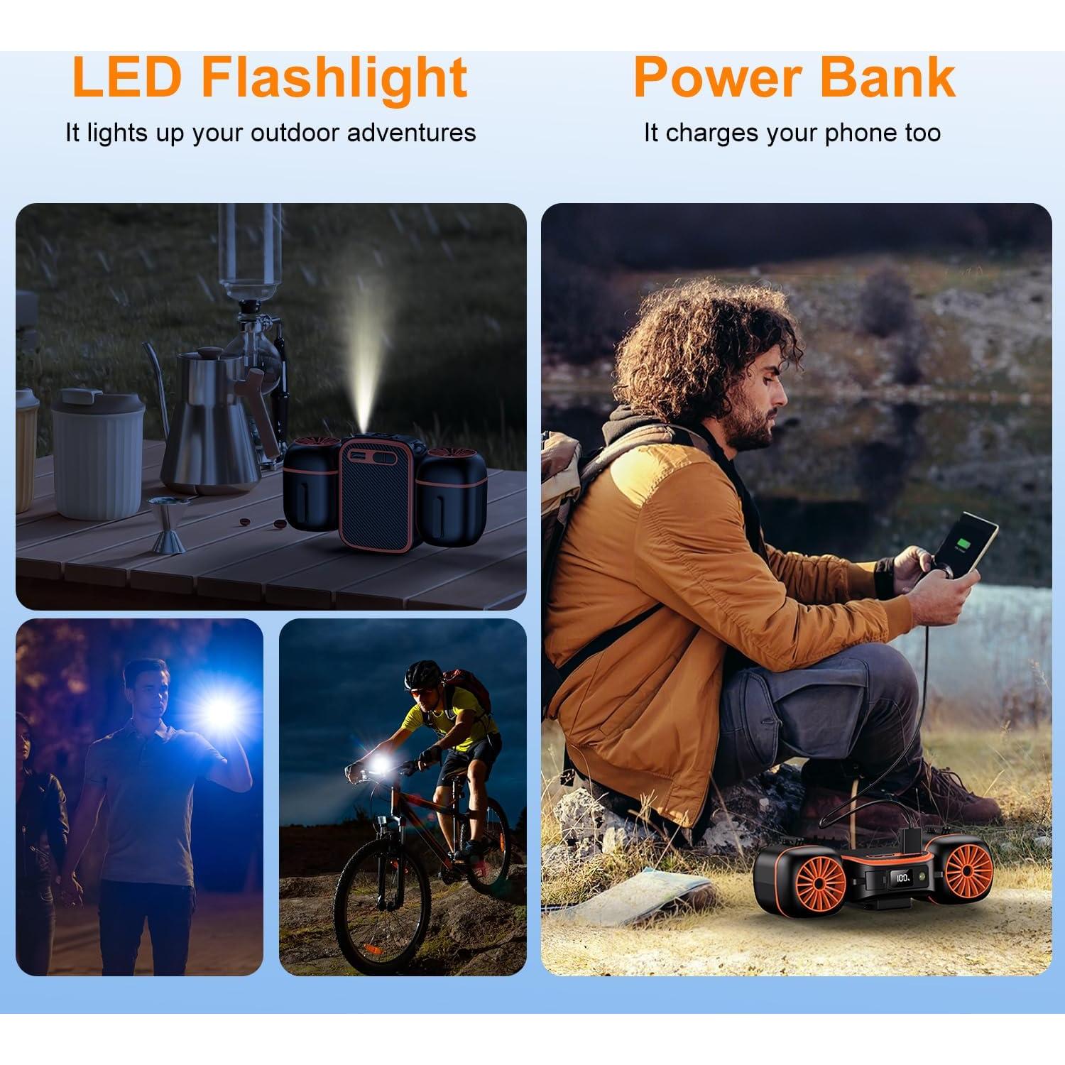 Ventilador Portátil de Cuello Dogean 2025 Doble Enfriamiento