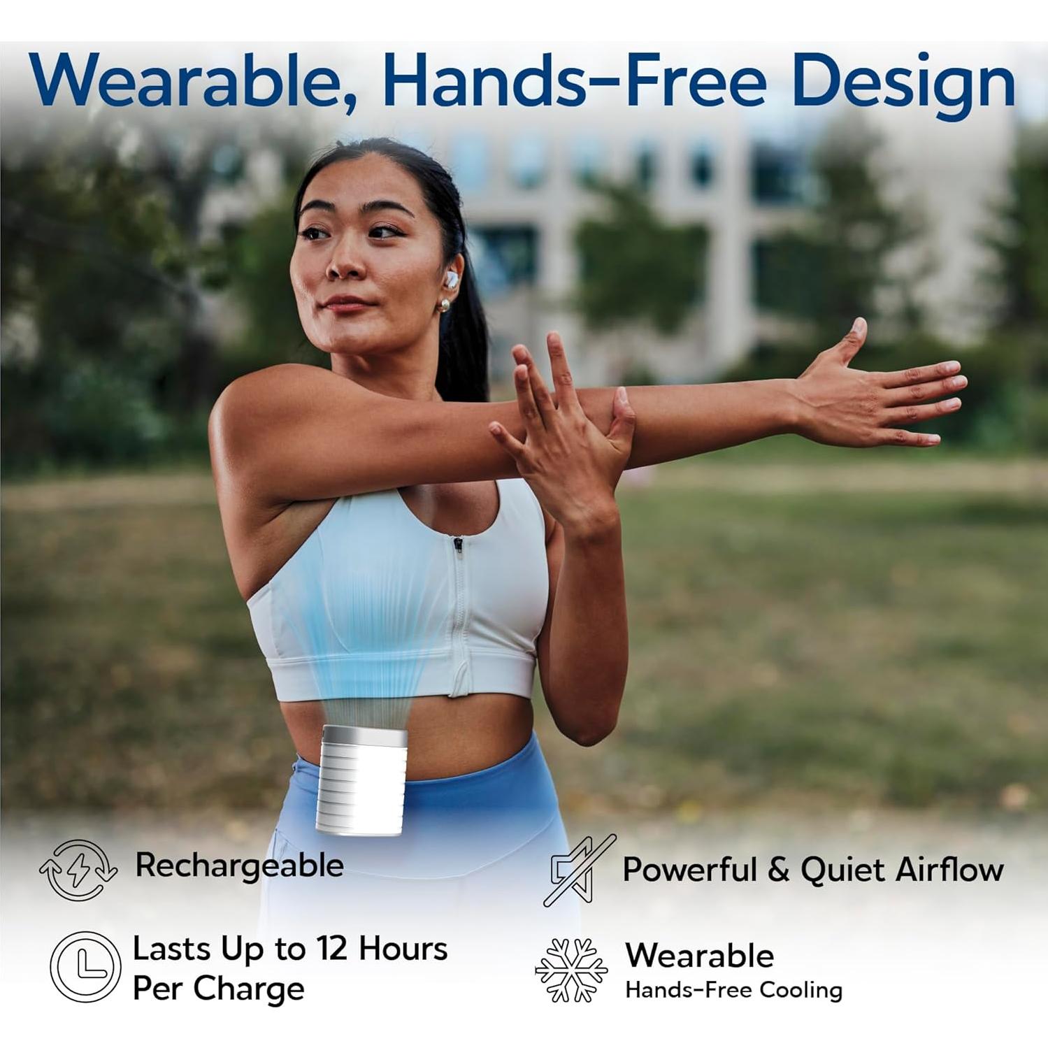 Ventilador Portátil Recargable Arctic Air Breeze Jet 3 Velocidades