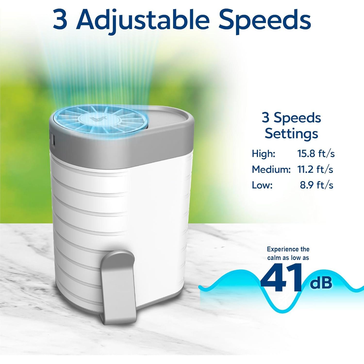 Ventilador Portátil Recargable Arctic Air Breeze Jet 3 Velocidades