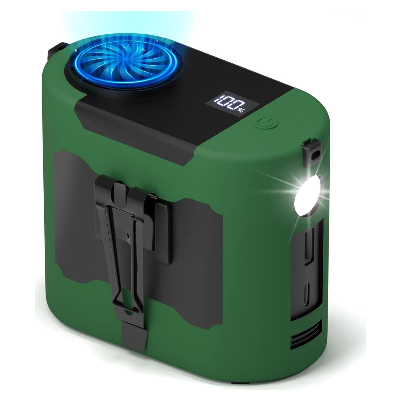 Ventilador de Cintura Portátil LULEENEMO 10000mAh 5 Velocidades