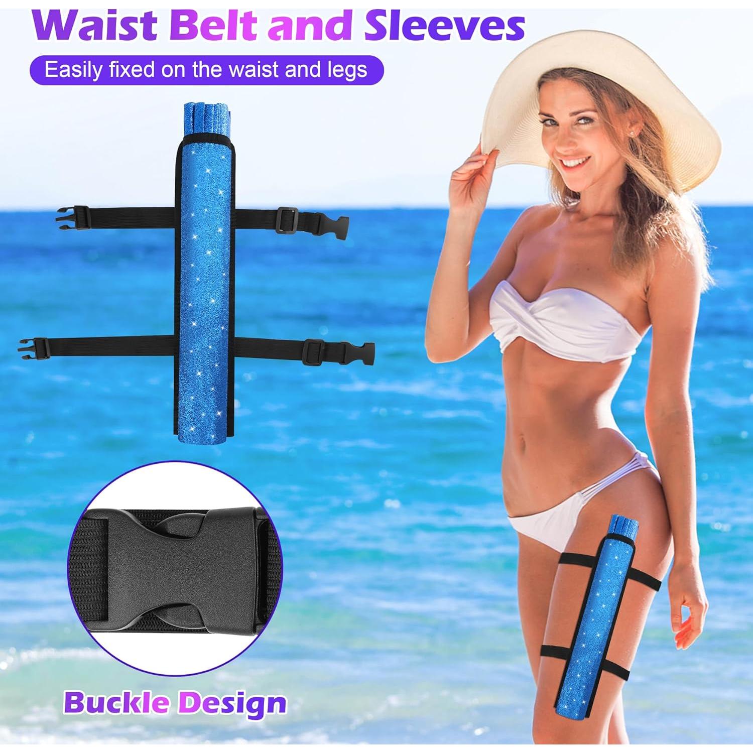 Abanico Plegable Brillante 34 cm AngleKai - 2 Piezas Azul