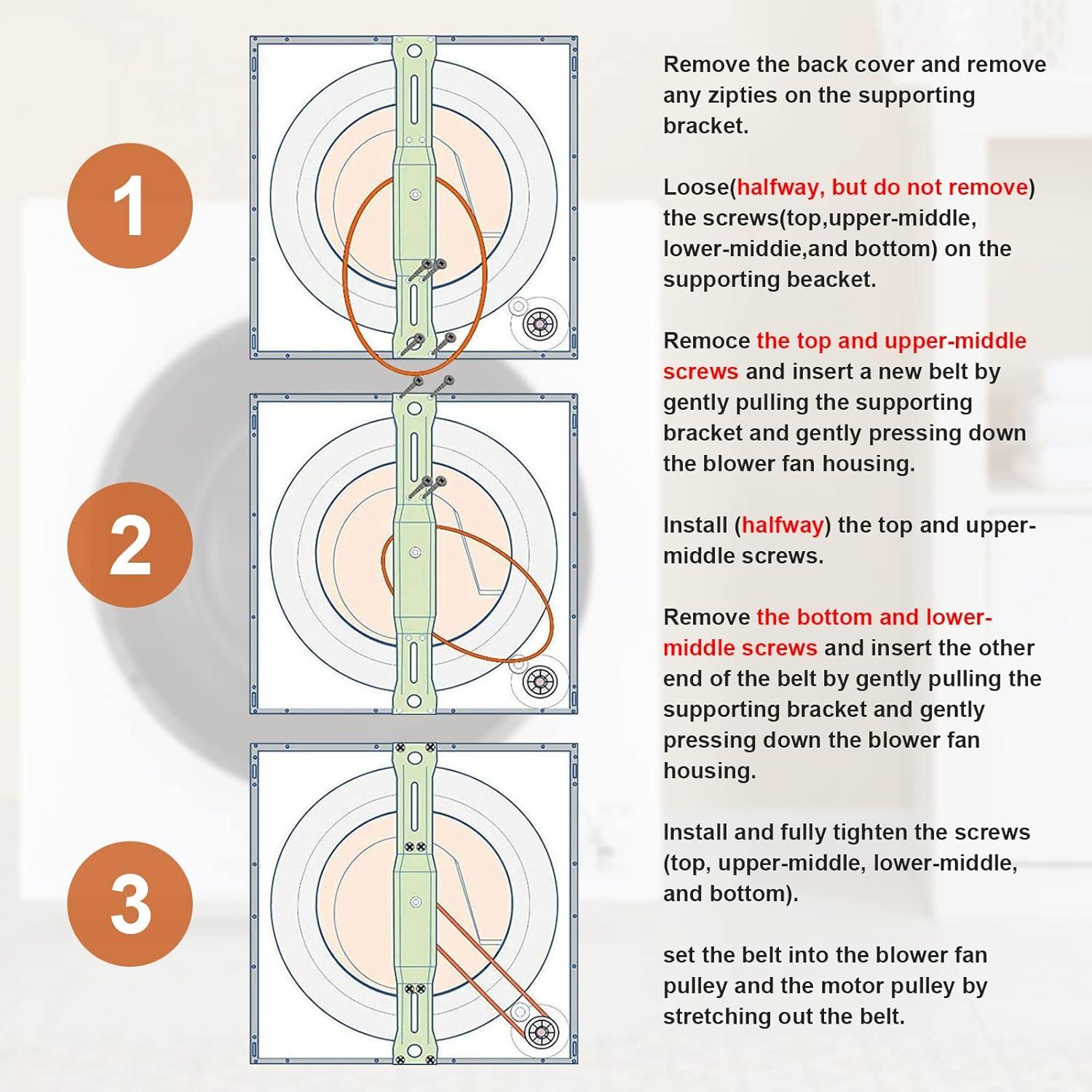 Correa de Ventilador IWIWE para Secador Magic Chef MCSDRY1S