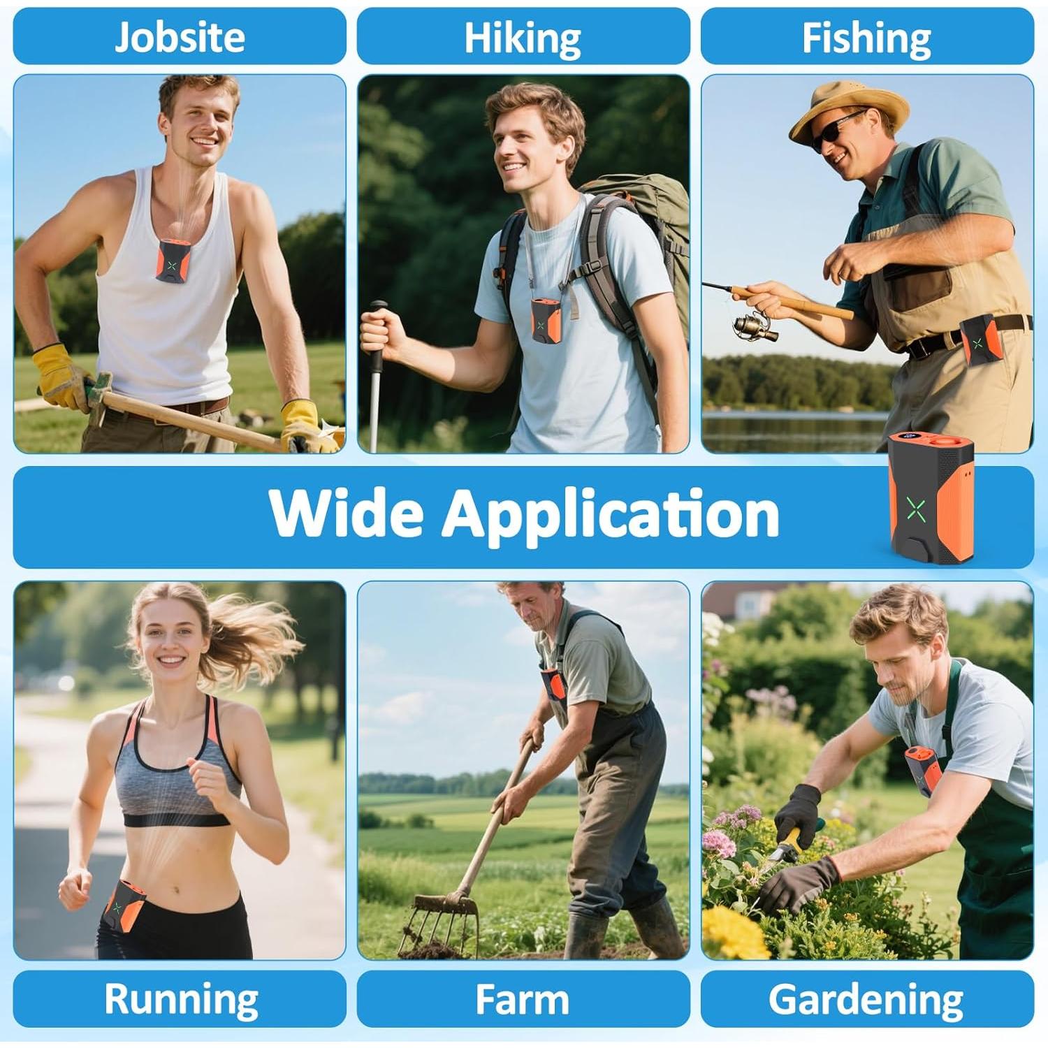 Mini Ventilador Portátil Fotgear G400 Clip de Cintura 4500mAh