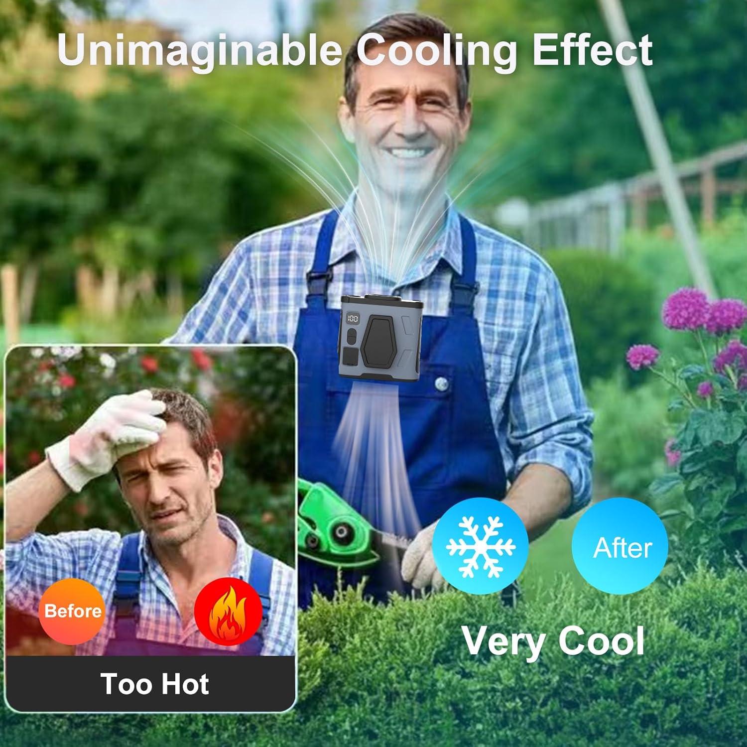 Ventilador Portátil Beefull YH-F099 10000mAh 40H Gris