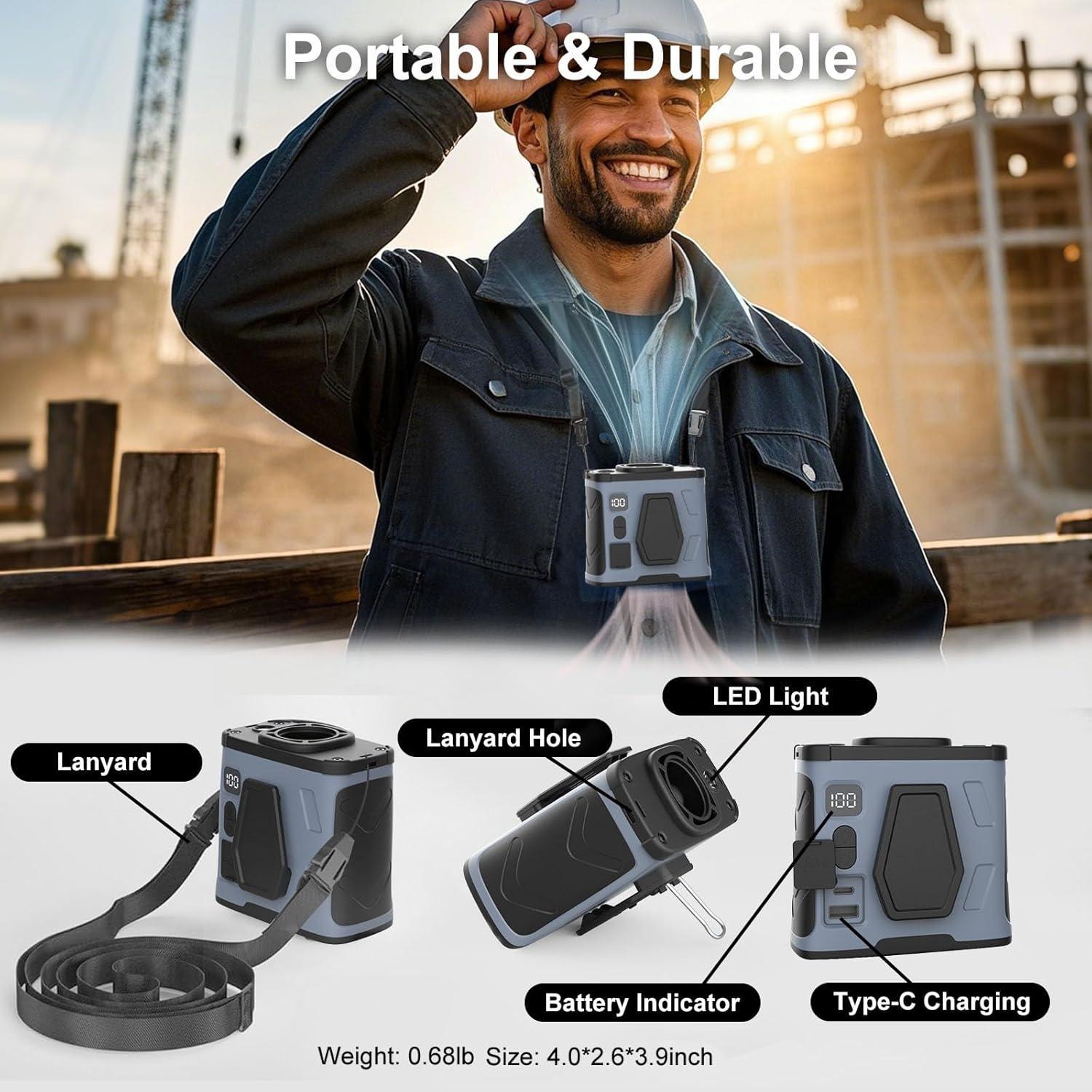 Ventilador Portátil Beefull YH-F099 10000mAh 40H Gris