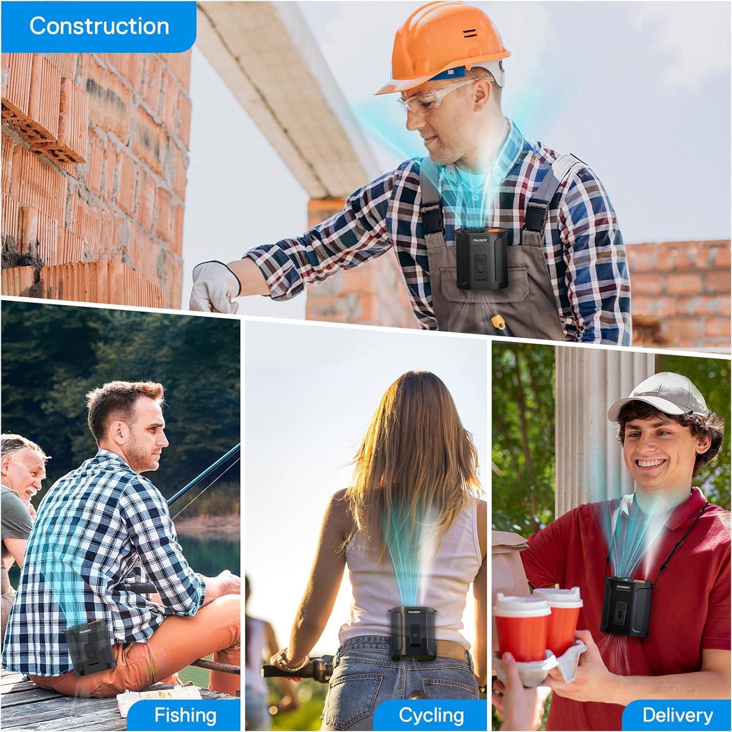 Ventilador Portátil Raddy CF6 con Neblina Refrescante 5 Velocidades