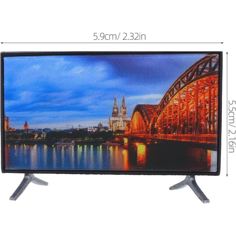 Televisión Miniatura MAGICLULU para Casa de Muñecas 5.90x5.50 cm