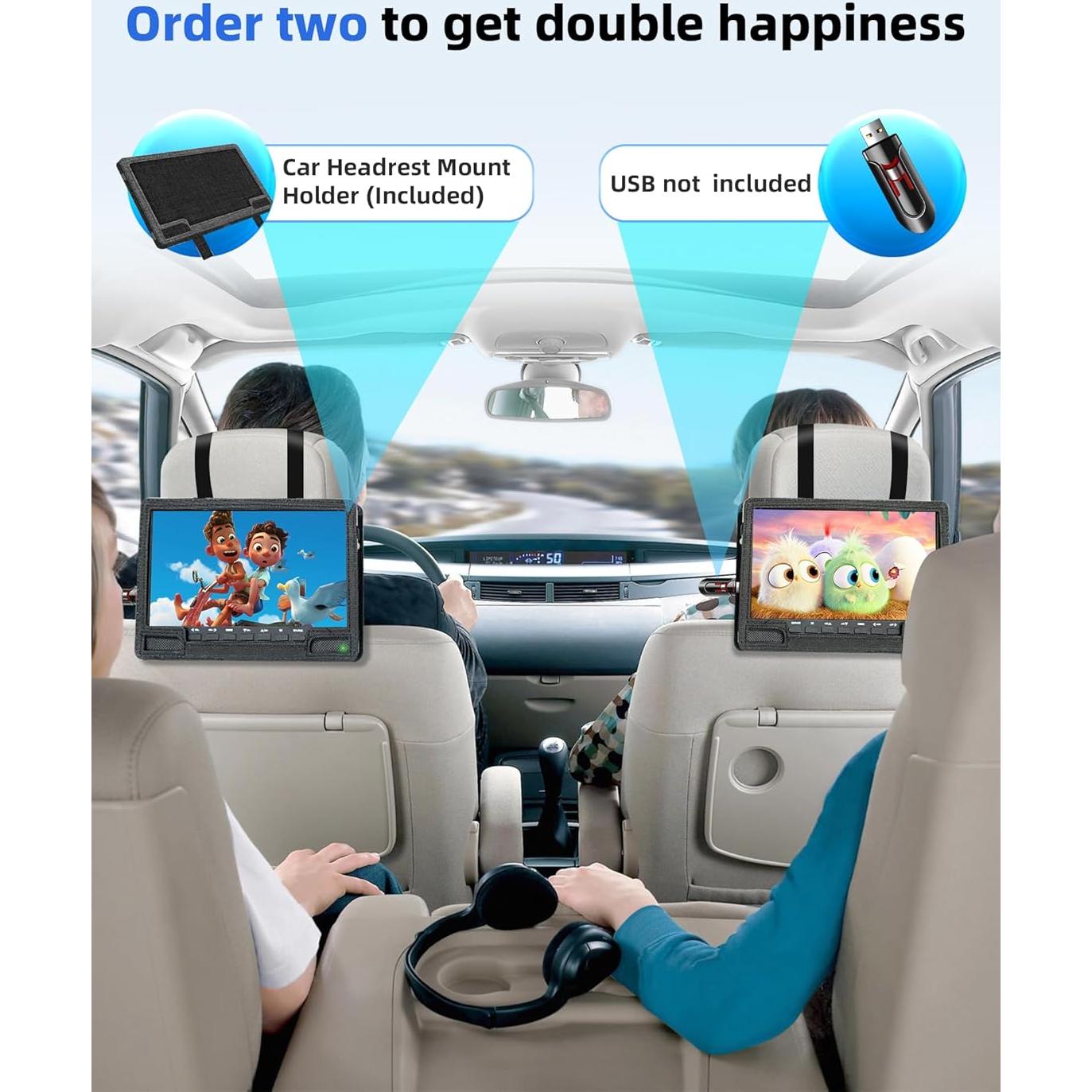 Televisor Portátil Desobry 10.5" HD IPS con HDMI y RCA