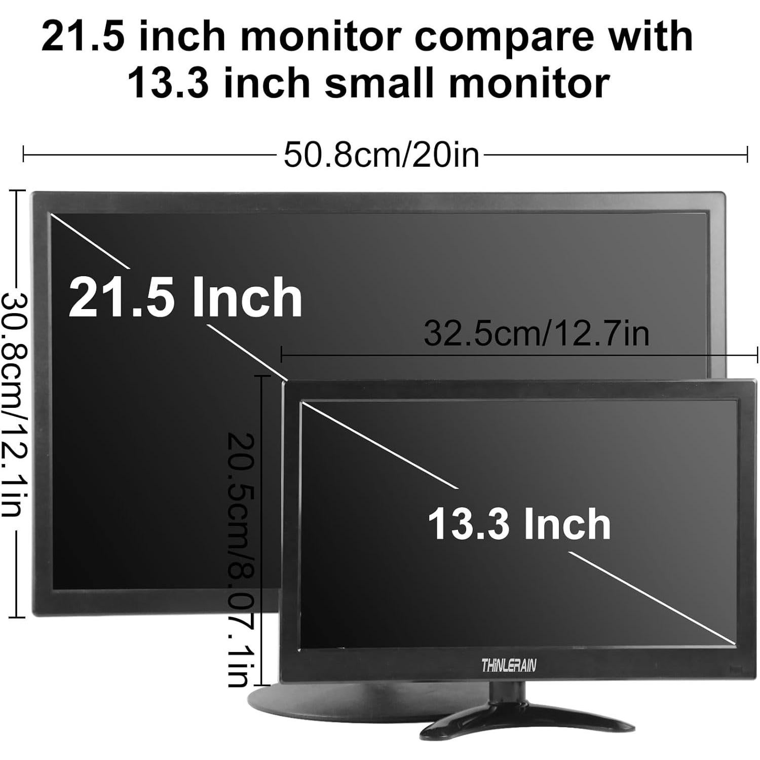 Monitor LED 13.3" Thinlerain 1366x768 HDMI VGA USB