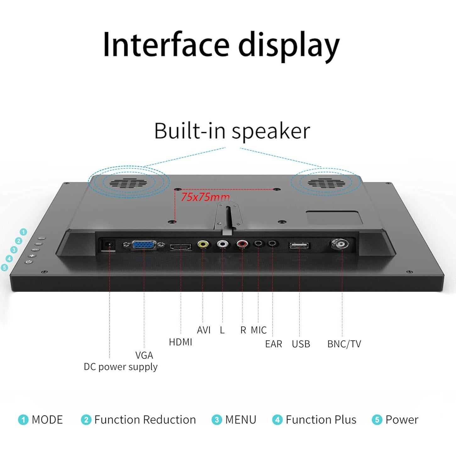 Monitor LED 13.3" Thinlerain 1366x768 HDMI VGA USB