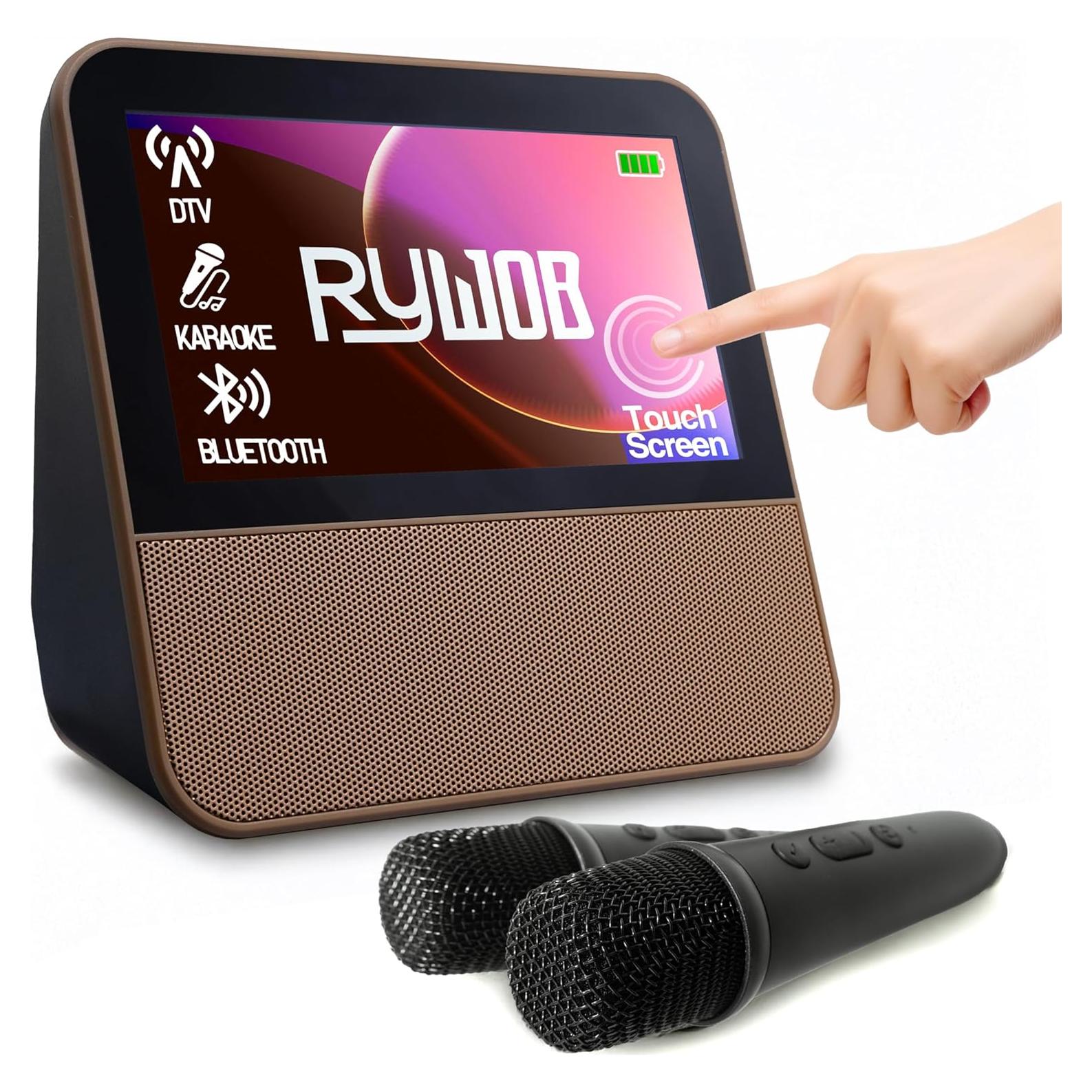 TV Portátil Rywob 7" HD Digital con Karaoke y Bluetooth