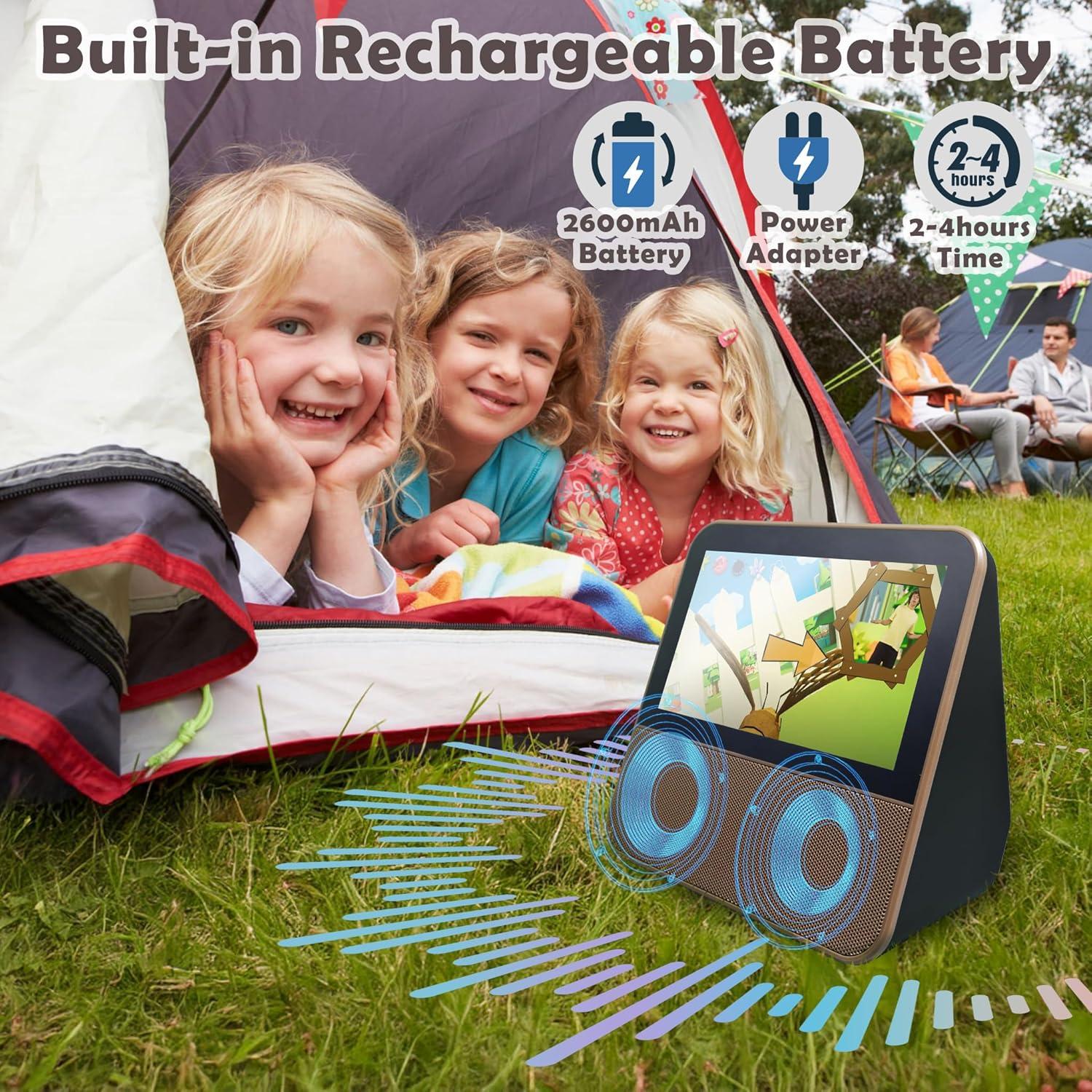 TV Portátil Rywob 7" HD Digital con Karaoke y Bluetooth