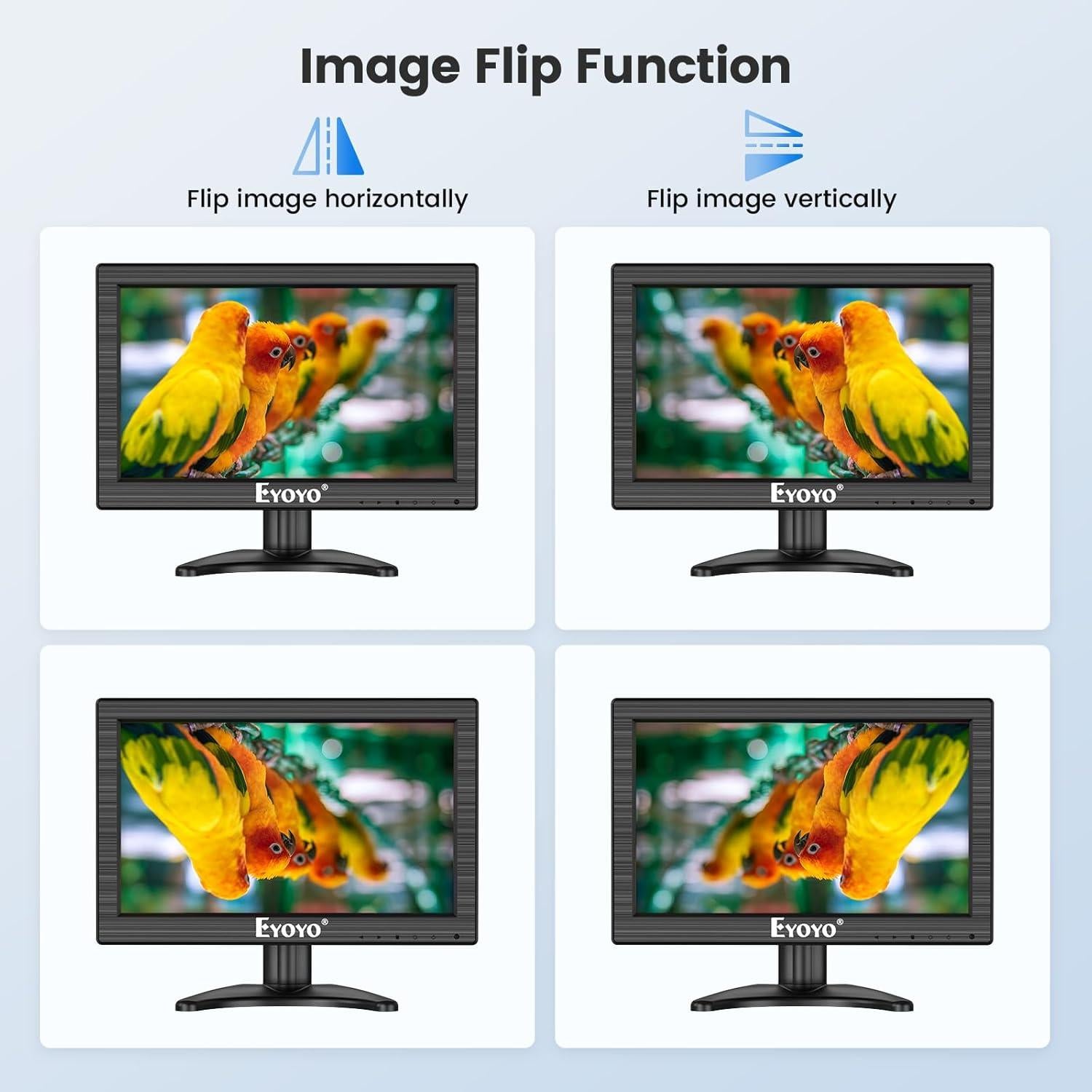 Monitor LCD 12" Eyoyo 1366x768 HDMI VGA BNC AV para PC