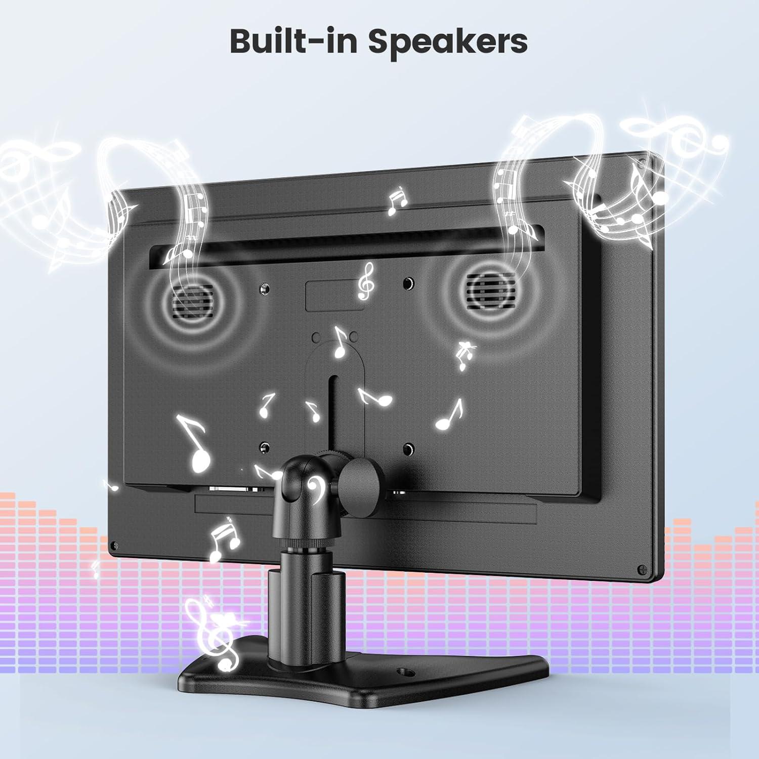 Monitor LCD 12" Eyoyo 1366x768 HDMI VGA BNC AV para PC