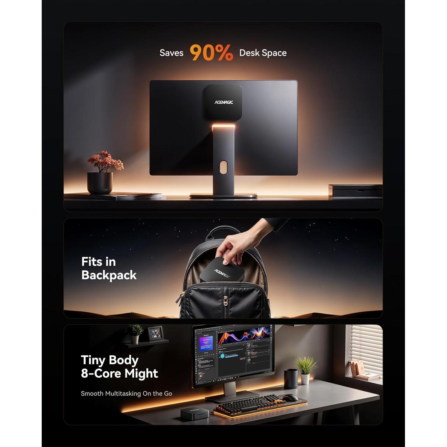 Mini PC ACEMAGICIAN K1 Ryzen 7 7730U 16GB RAM 512GB SSD 4K