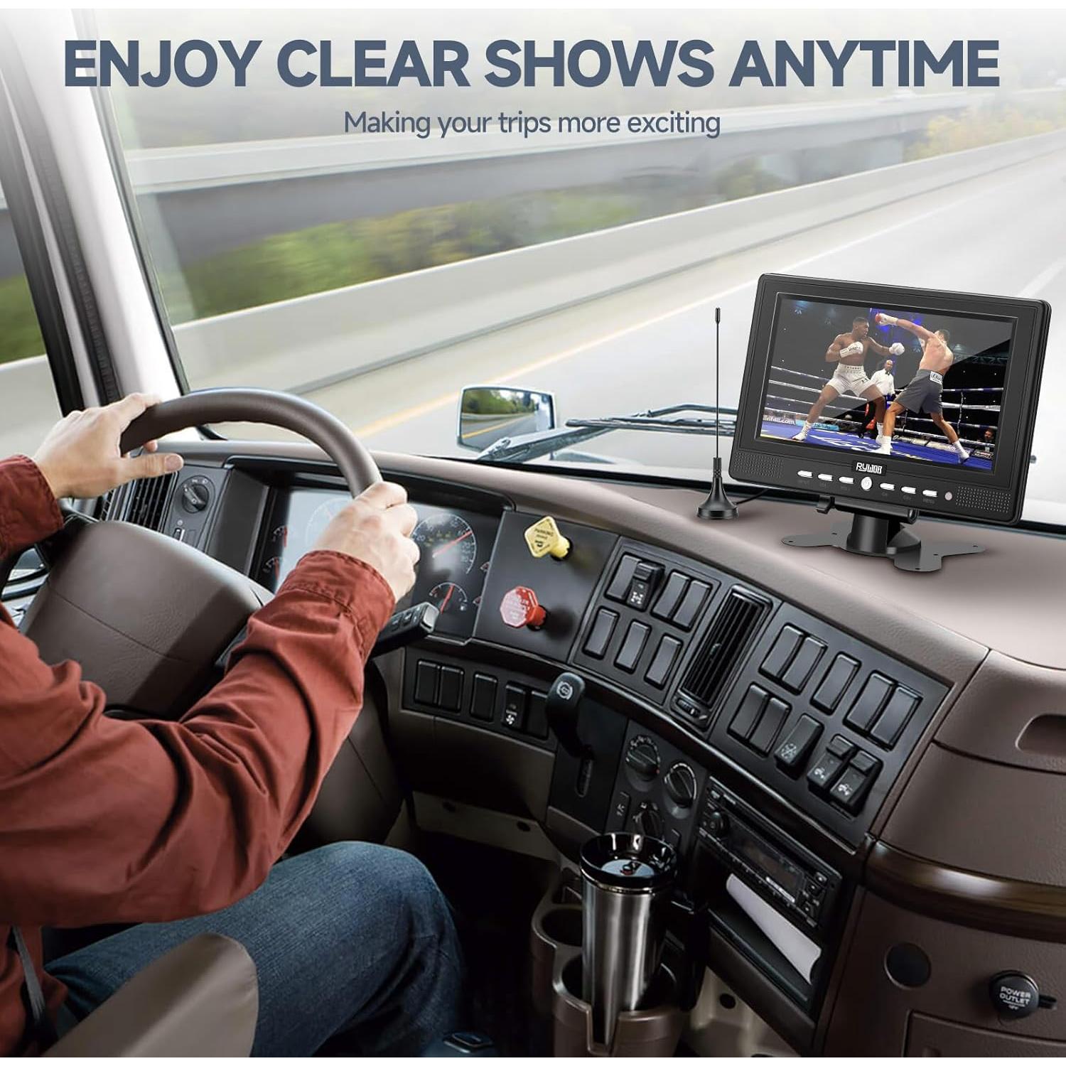 TV Portátil Rywob 7" Batería Recargable ATSC USB AV