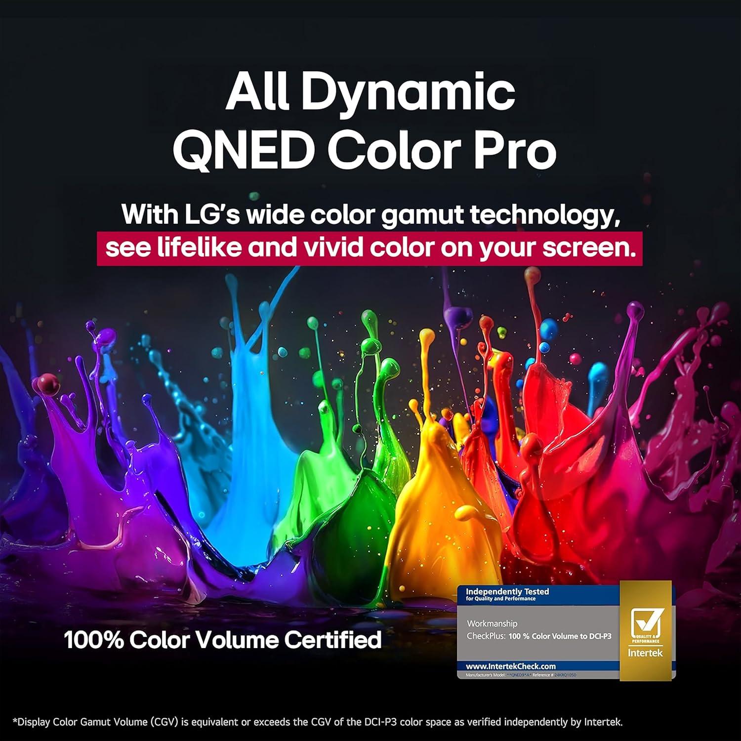 Televisor LG QNED evo AI 4K Mini LED 165 cm Dolby Atmos