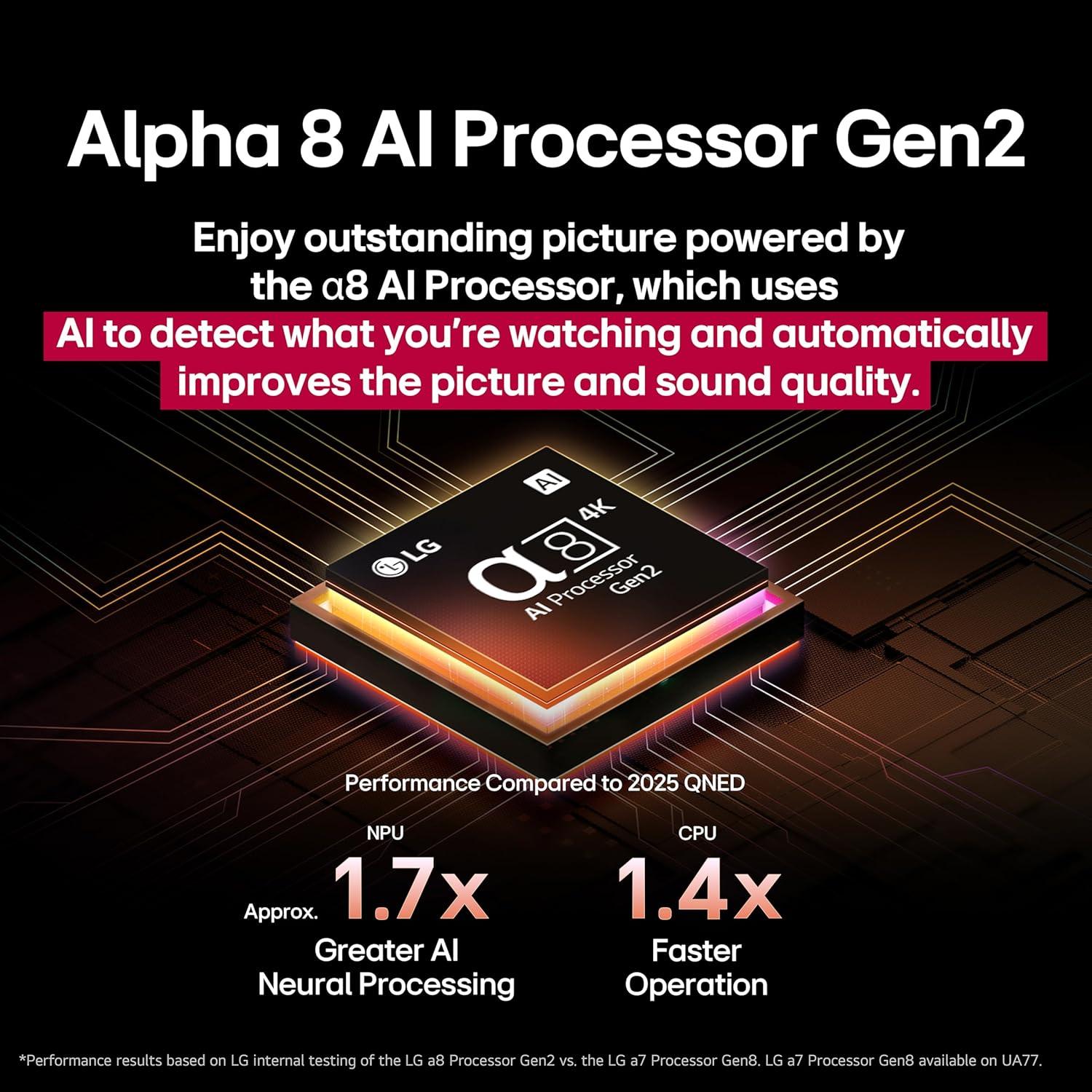 Televisor LG QNED evo AI 4K Mini LED 165 cm Dolby Atmos