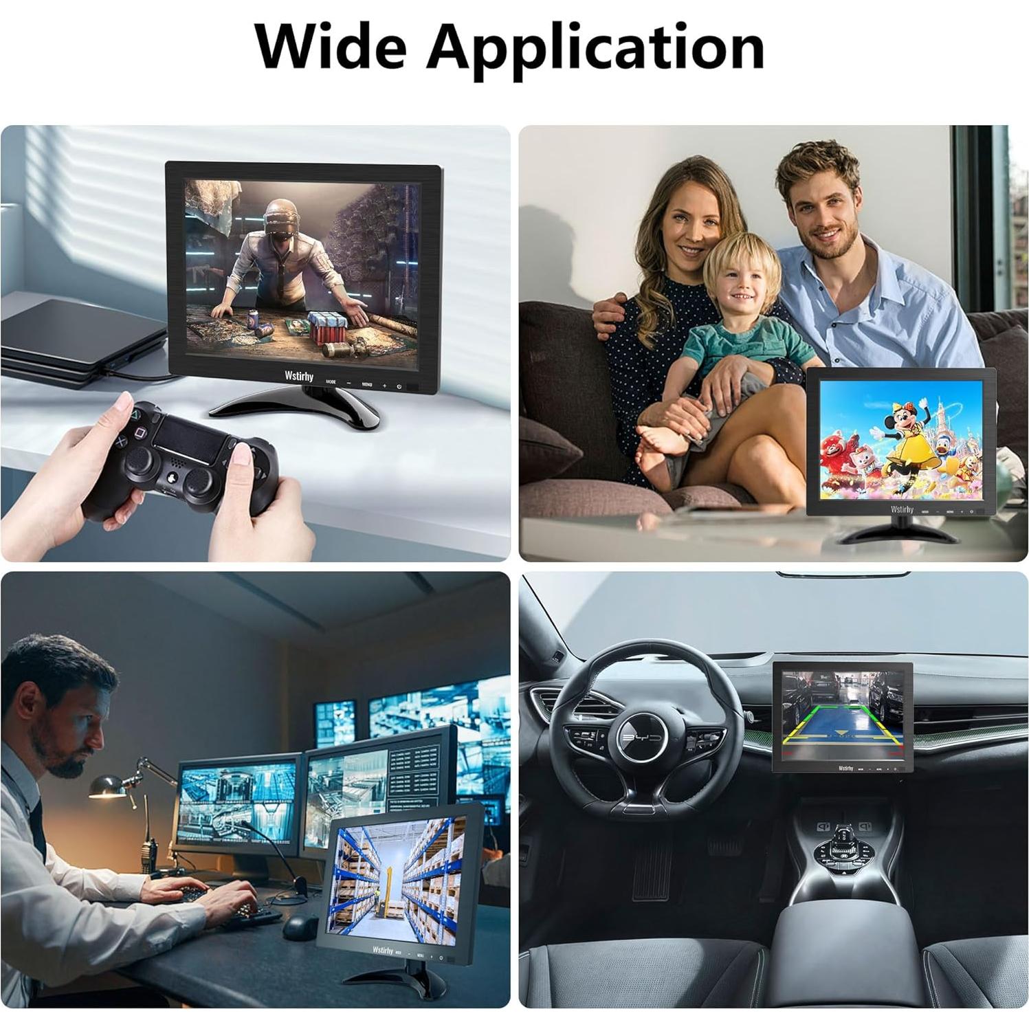 Monitor Portátil Wstirhy 9.7" 1024x768 HDMI VGA USB