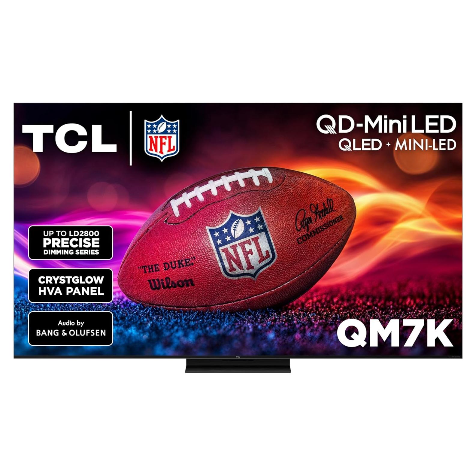 TCL 65" QM7K QD-Mini LED 4K UHD Smart TV 144Hz Audio Bang & Olufsen