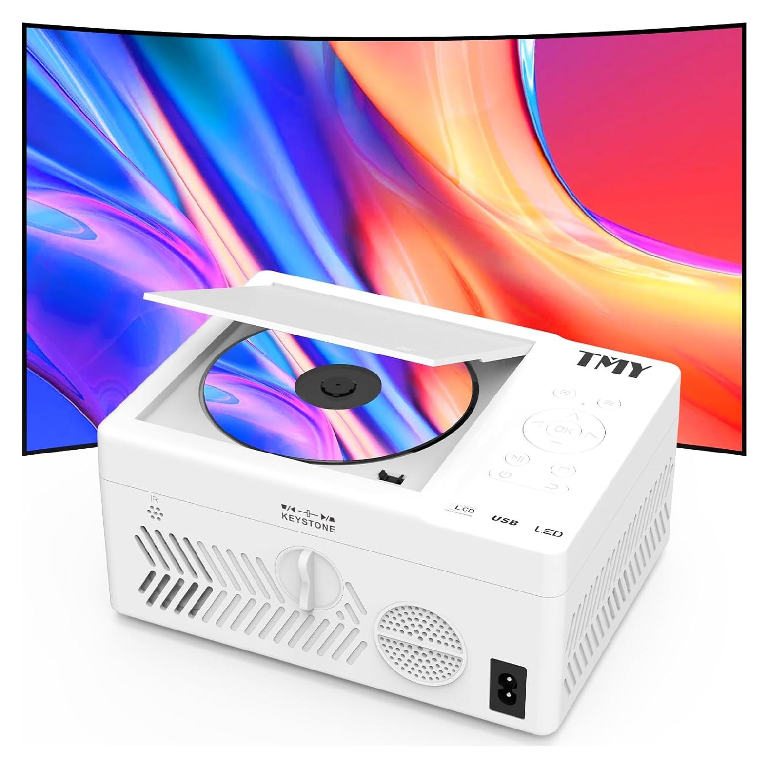 Proyector Bluetooth TMY 1080P con DVD y altavoz incorporado