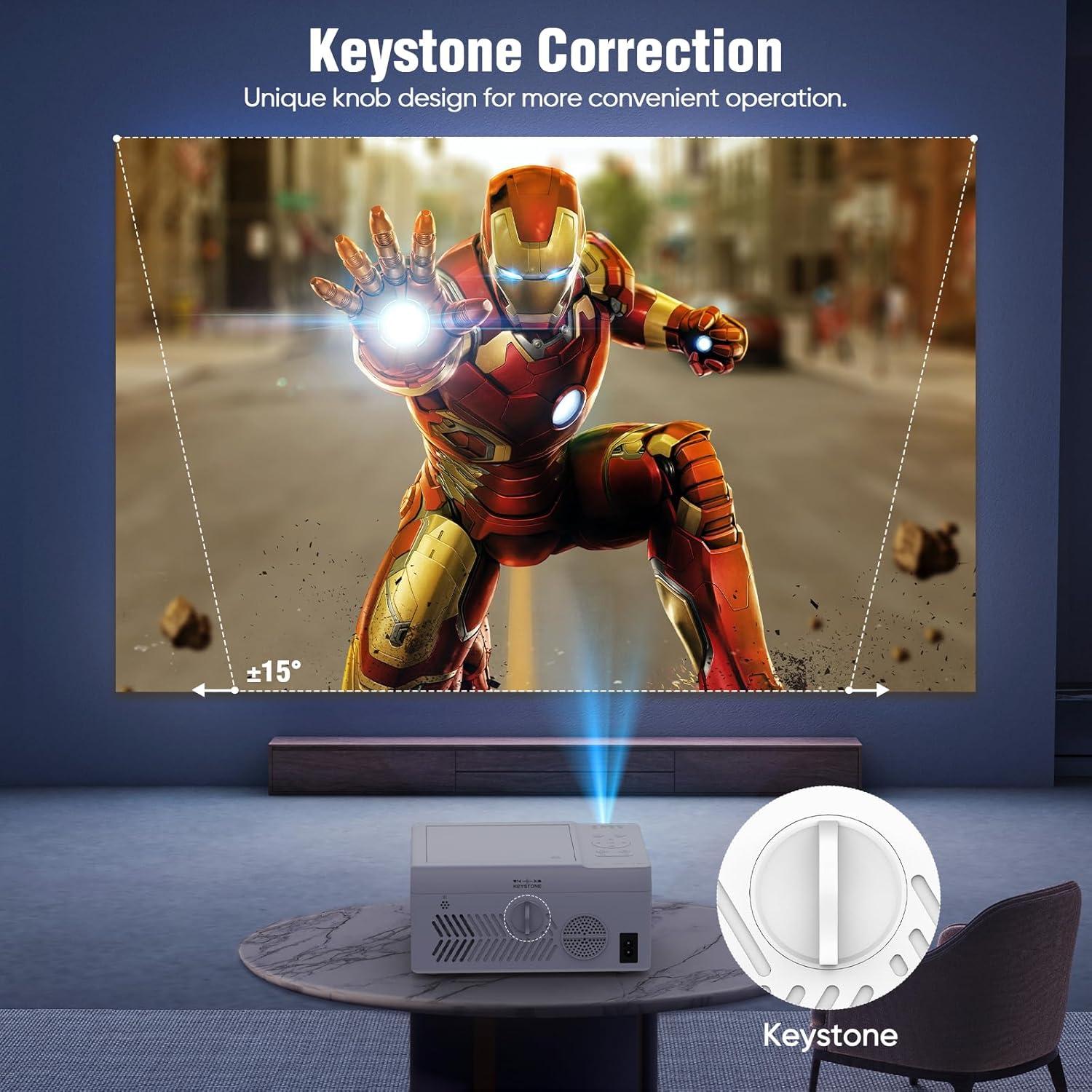 Proyector Bluetooth TMY 1080P con DVD y altavoz incorporado