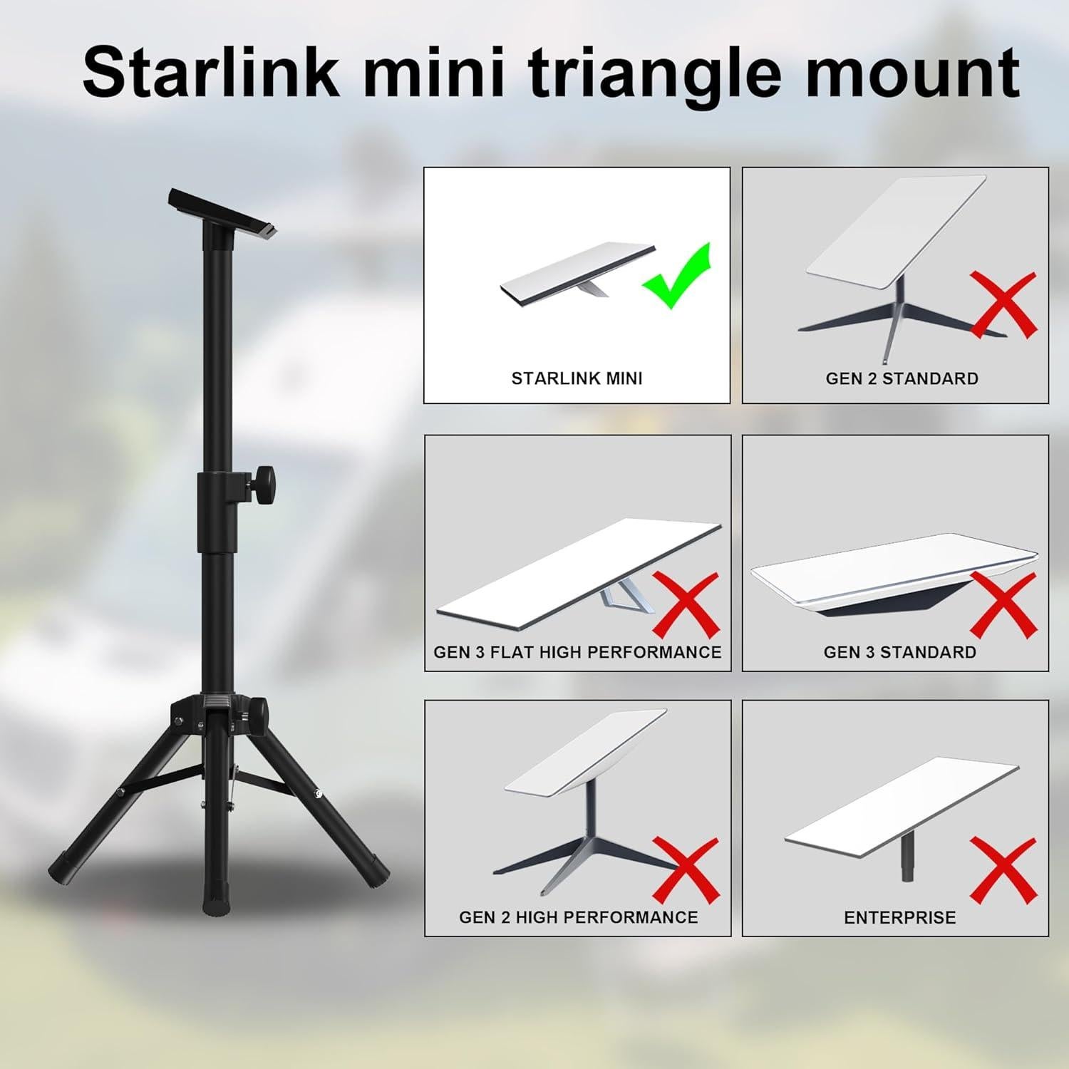 Soporte de Trípode Mini Starlink TS14 - Montaje Portátil 45.7x12.7cm