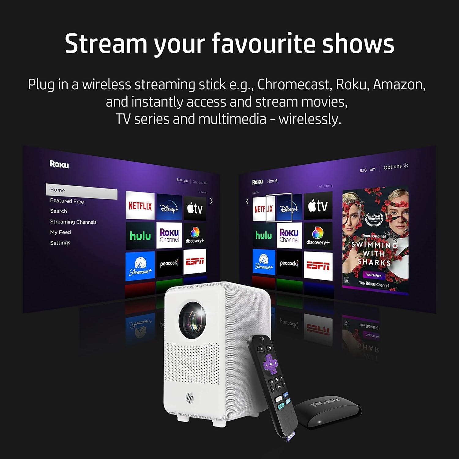 Proyector HP CC200 3en1 Full HD 1080p con pantalla 84"