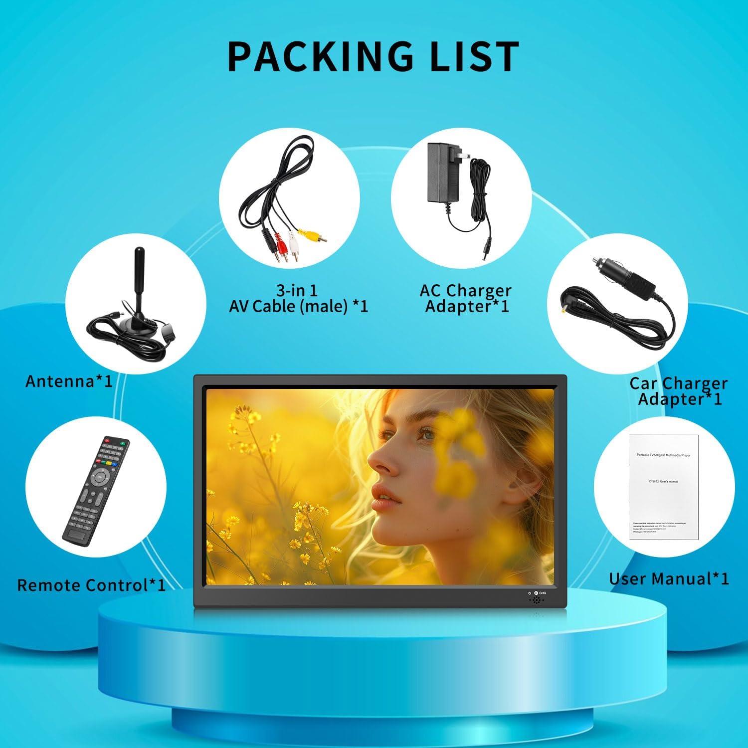 Televisor Pequeño Feihe 15.6" HD Portátil con Sintonizador