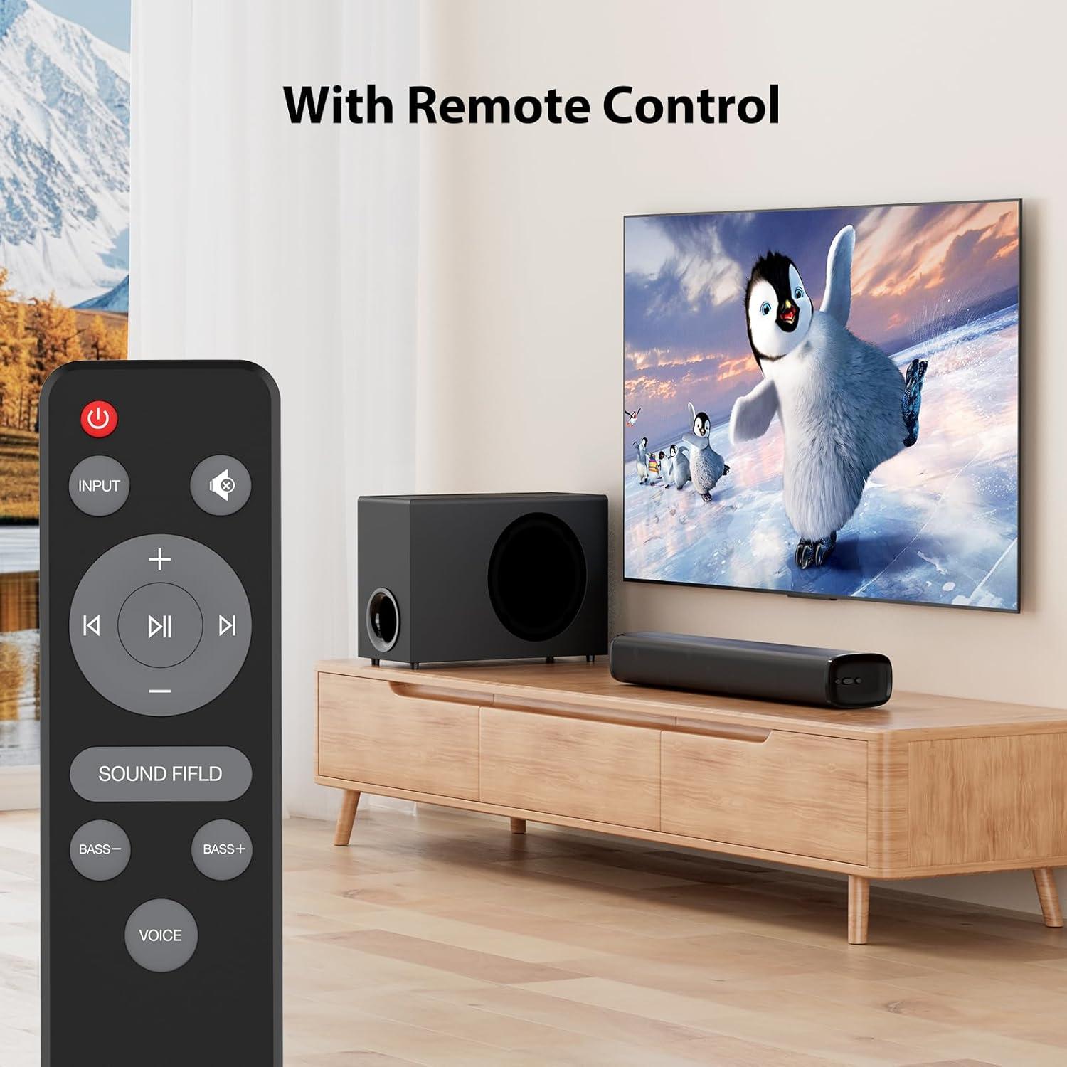 Barra de sonido Vibeadio con subwoofer y Bluetooth 5.0