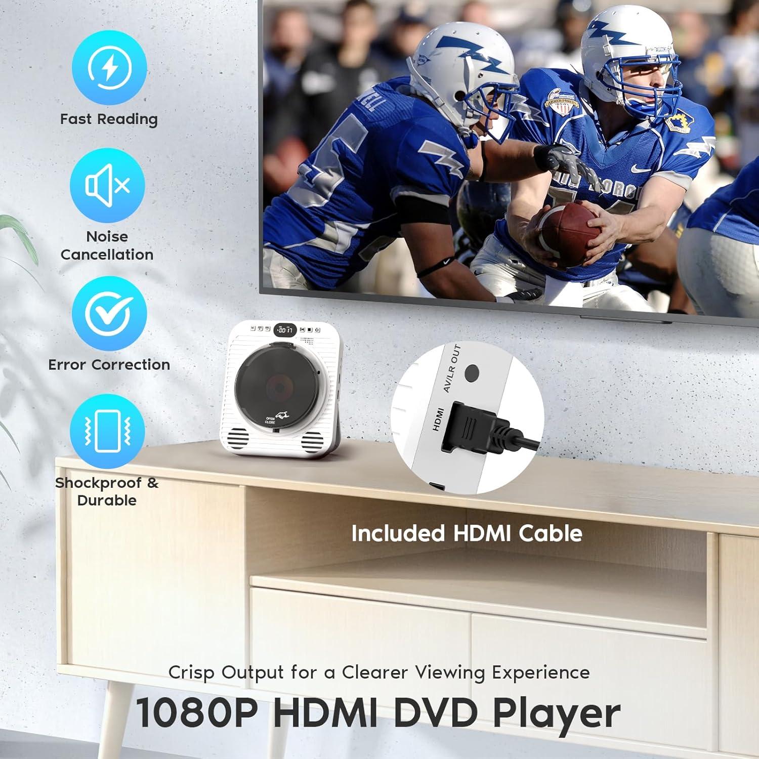 Reproductor de CD/DVD Ceihoit DVD-918 Bluetooth 5.3 1080P
