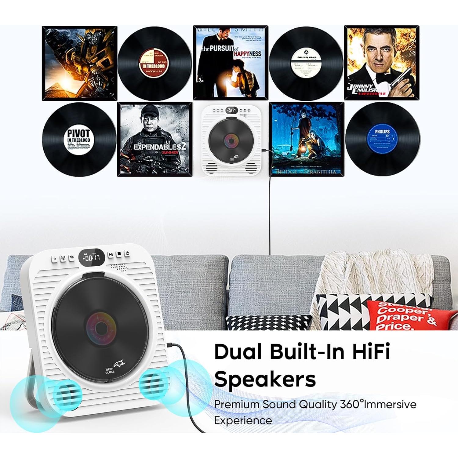 Reproductor de CD/DVD Ceihoit DVD-918 Bluetooth 5.3 1080P