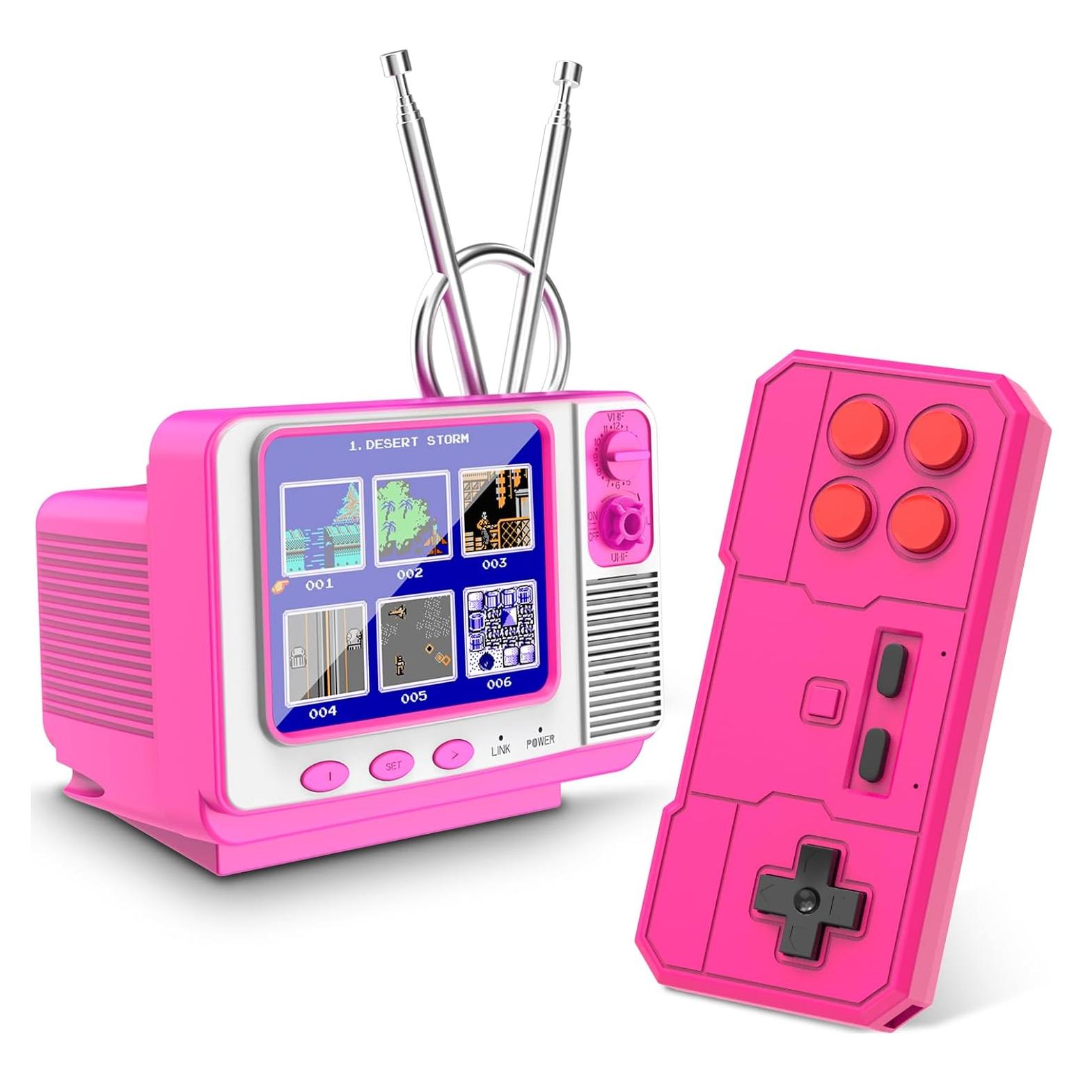 Consola de Juegos Retro EASEGMER GV300S 168 Juegos 3" Rosa