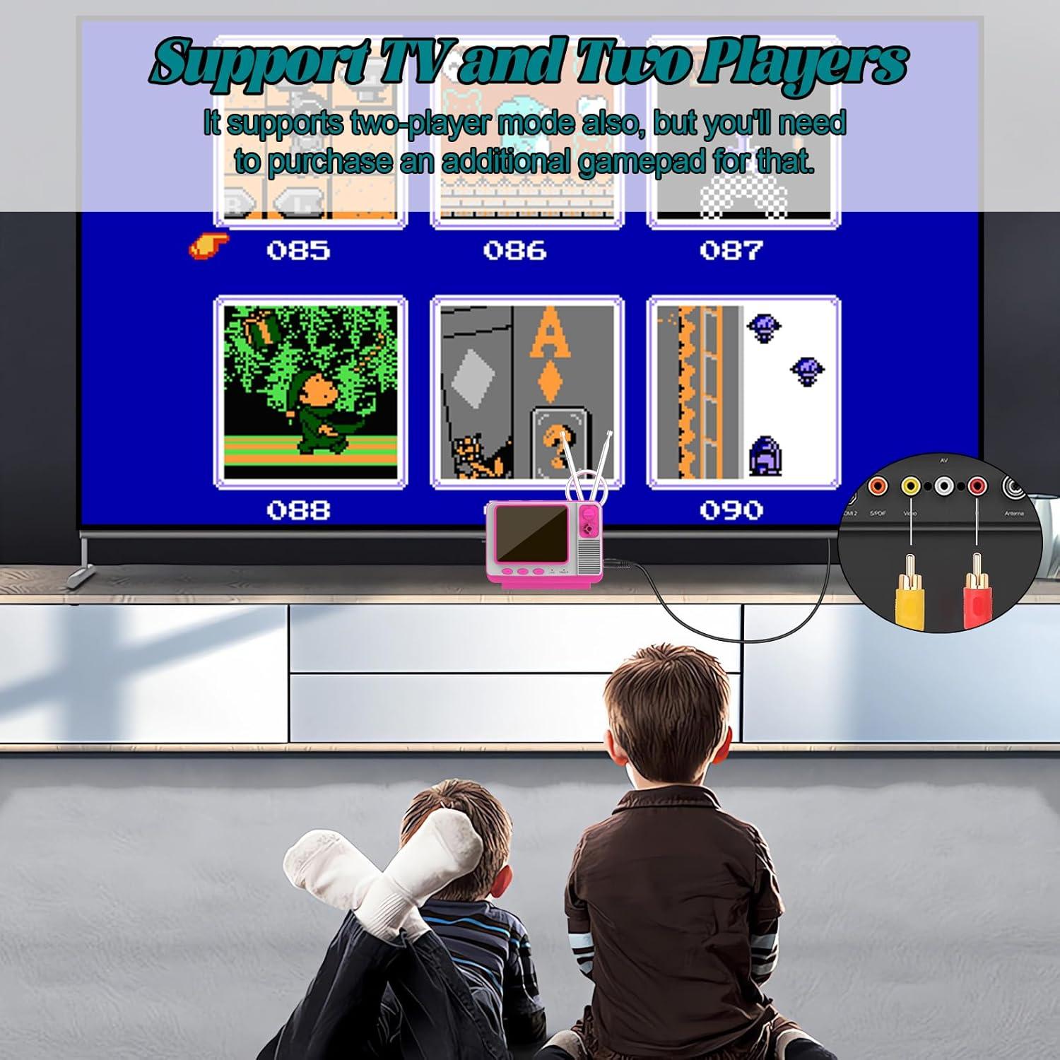 Consola de Juegos Retro EASEGMER GV300S 168 Juegos 3" Rosa