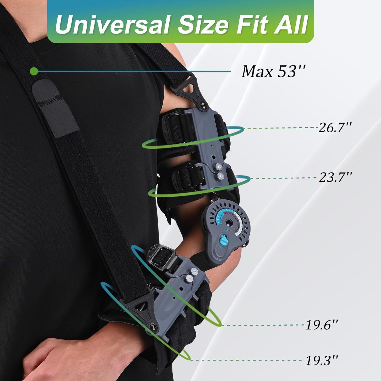 Soporte de Codo Articulado Komzer Ajustable Post OP para Brazo Derecho