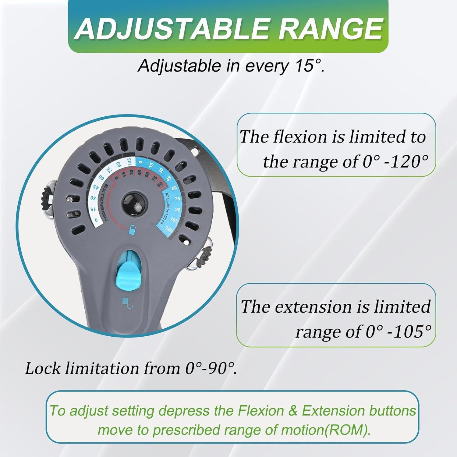 Soporte de Codo Articulado Komzer Ajustable Post OP para Brazo Derecho