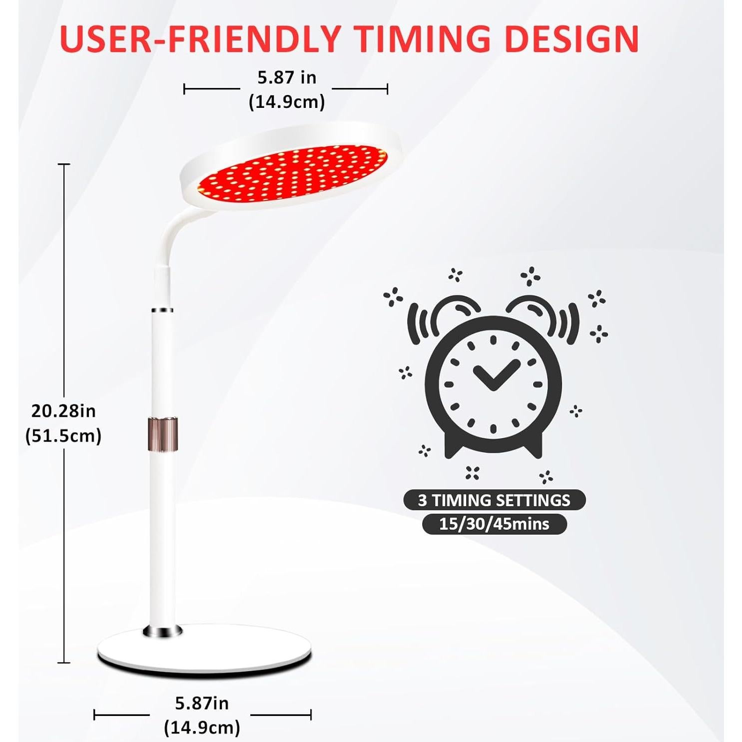 Lámpara de Terapia de Luz Roja 940nm 100 LEDs con Temporizador