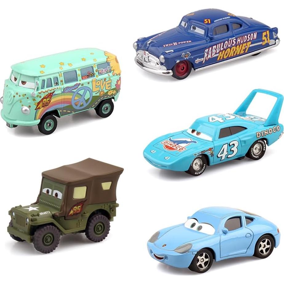 Set de Juguetes de Coches McQueen Metal Diecast 10 Piezas