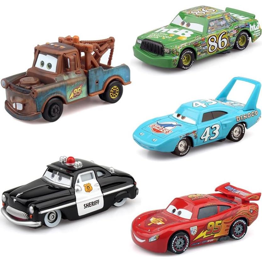 Set de Juguetes de Coches McQueen Metal Diecast 10 Piezas