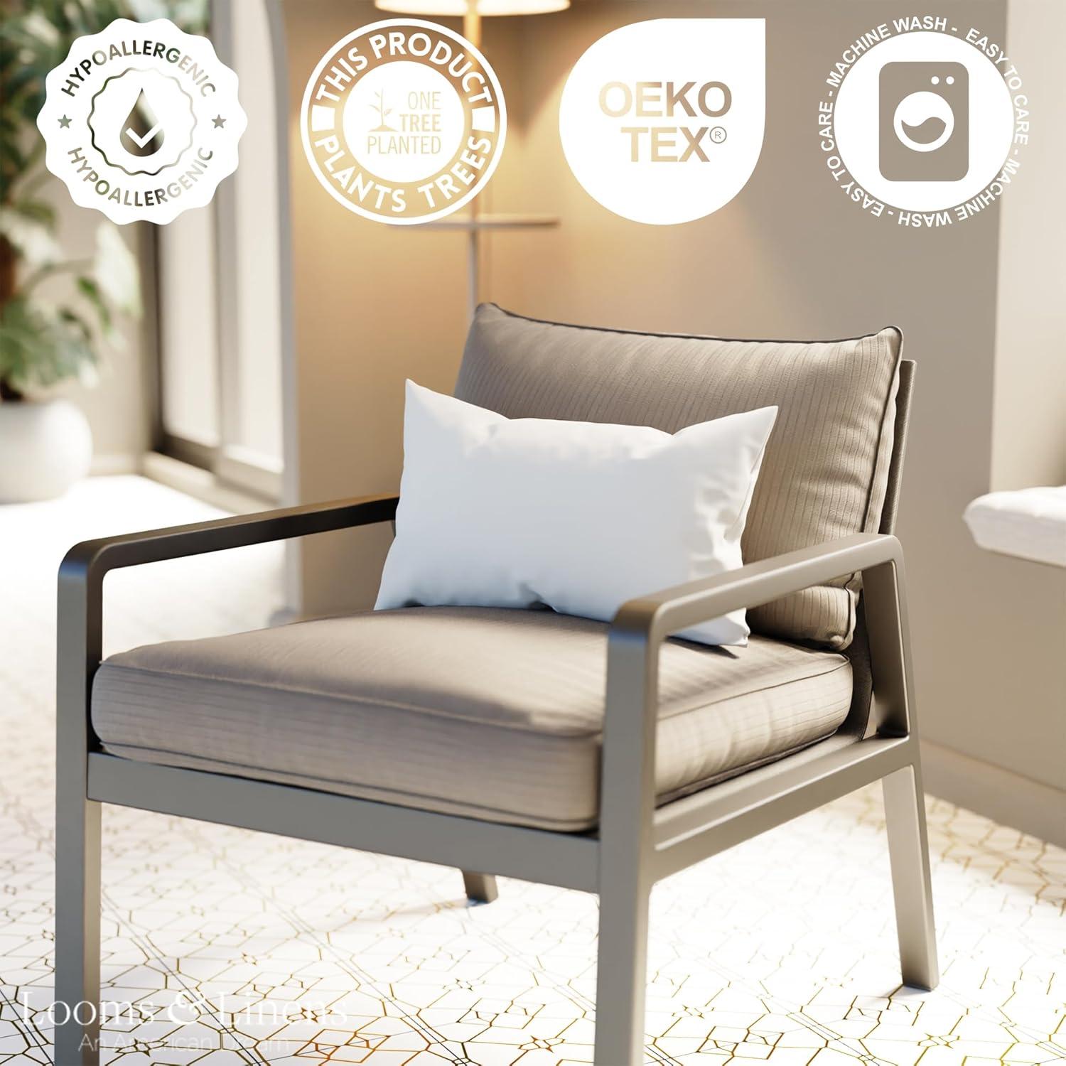 Inserto de Almohada Lumbar 12x16" Looms y Linens - Hipoalergénico