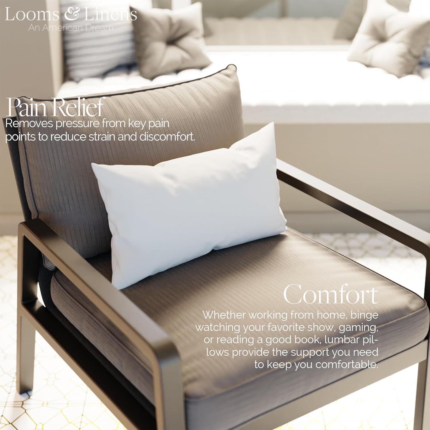 Inserto de Almohada Lumbar 12x16" Looms y Linens - Hipoalergénico