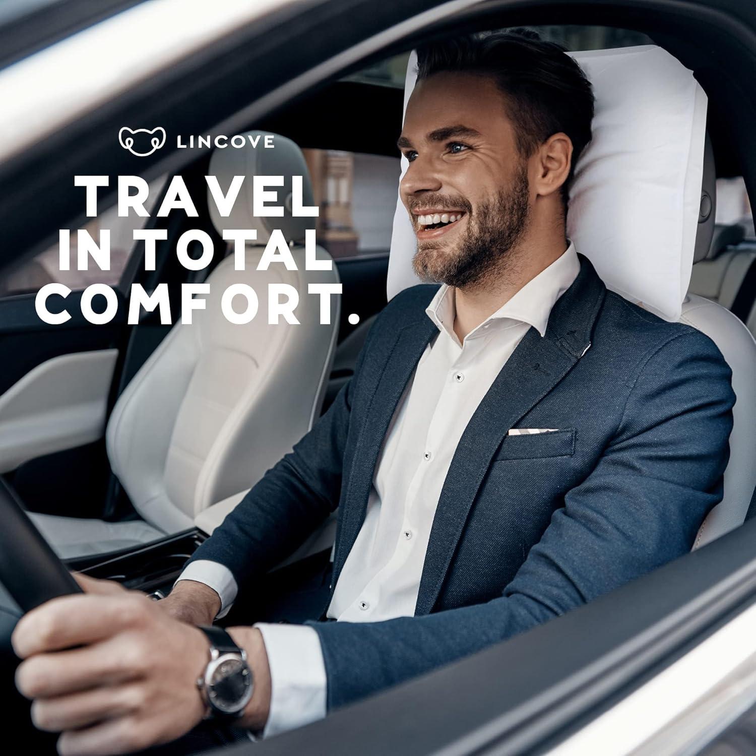 Almohada de Viaje Lincove Microgel 30x40cm Suave y Acolchada