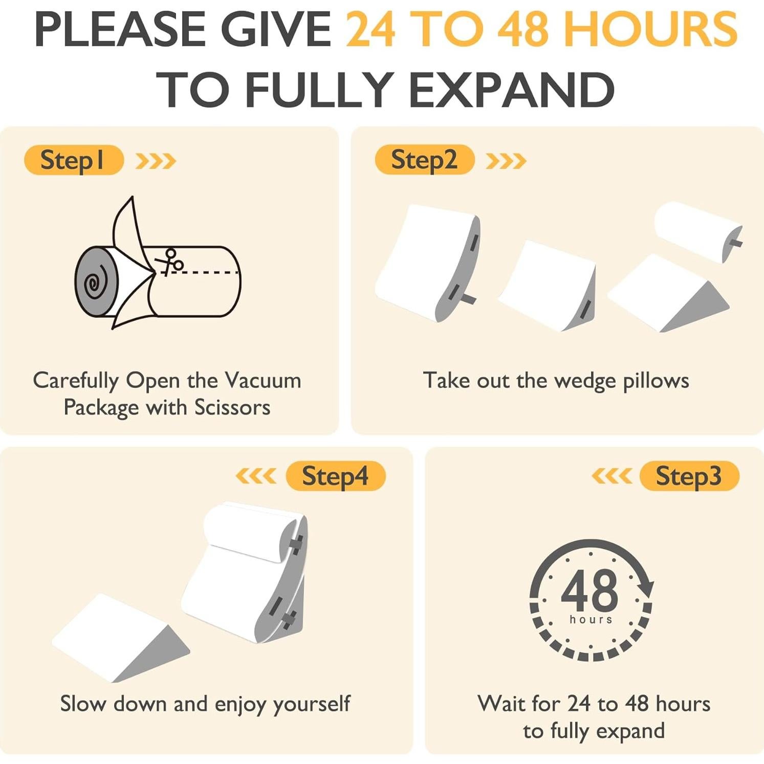 Juego de Almohadas Ortopédicas BDEUS 4 Piezas para Alivio Dolor