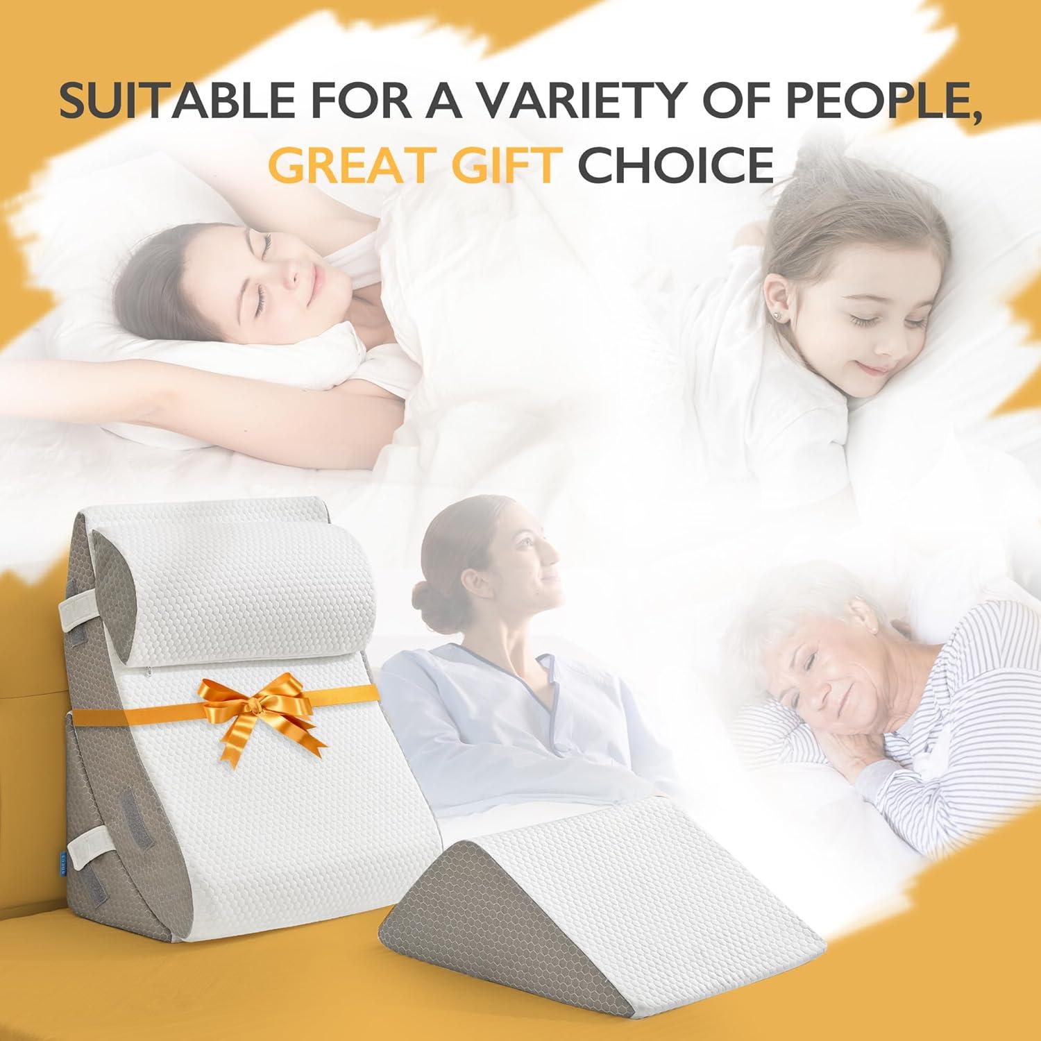 Juego de Almohadas Ortopédicas BDEUS 4 Piezas para Alivio Dolor