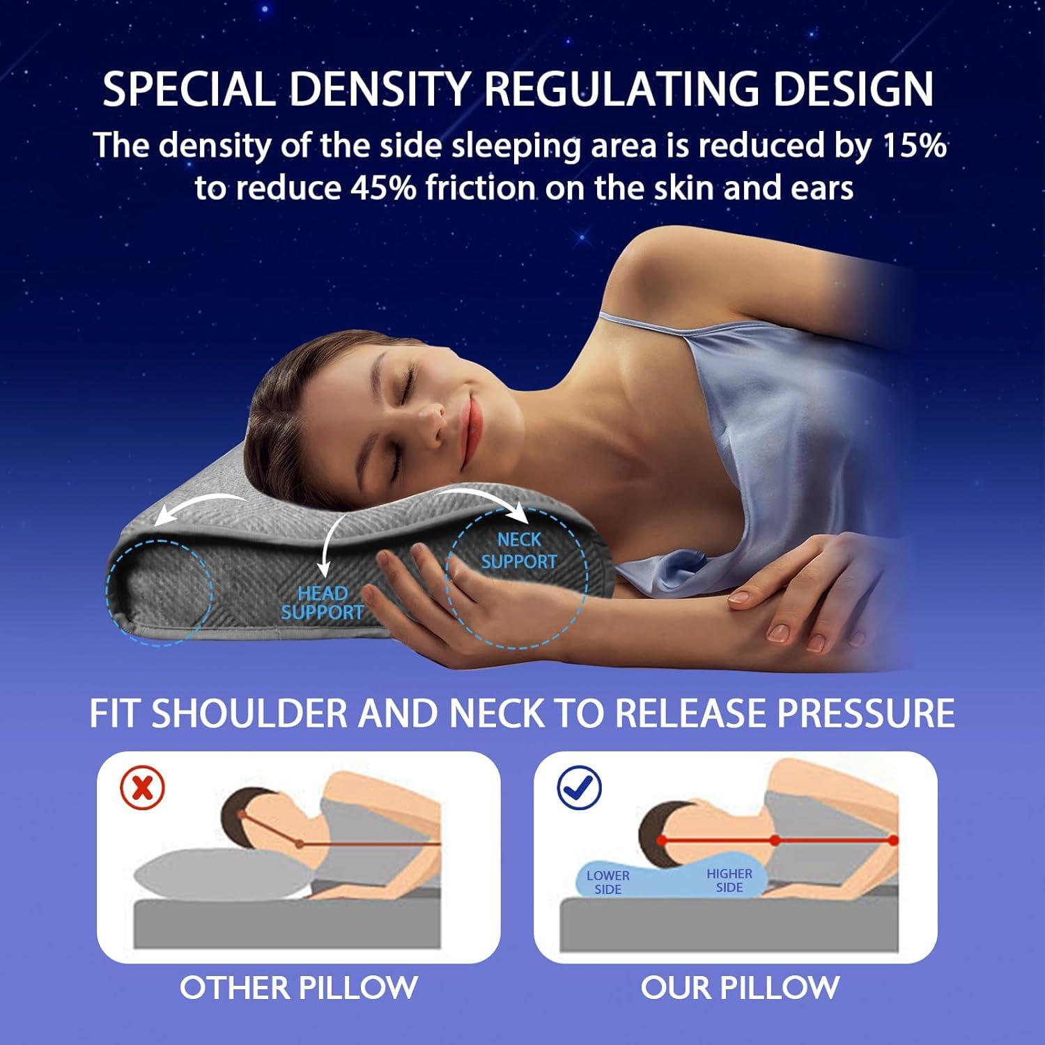 Almohada Cervical BSAFP Espuma de Memoria Transpirable 1.81kg