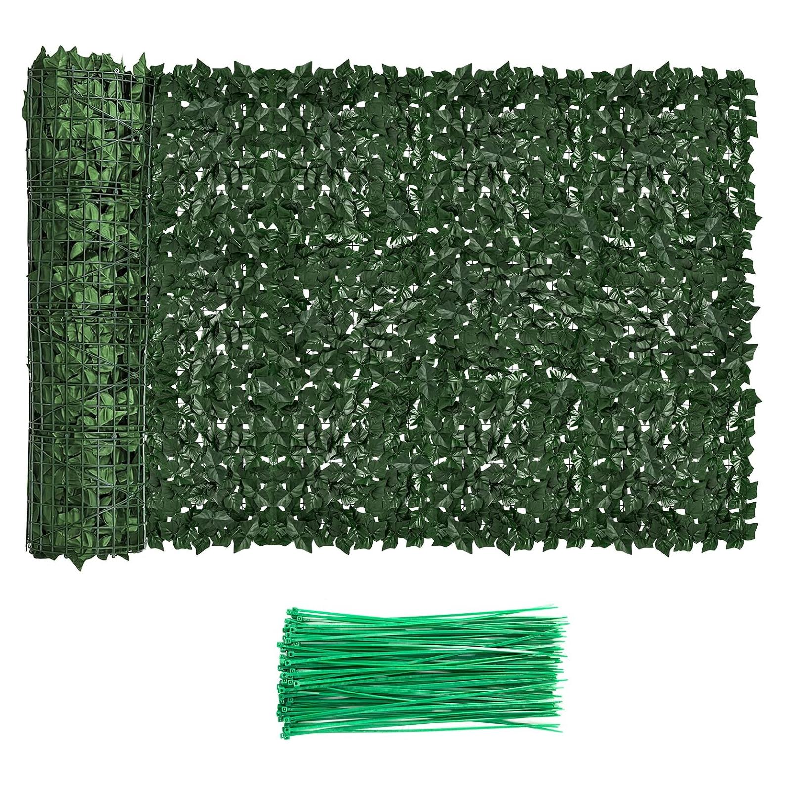 Pantalla de Privacidad Hiedra Artificial Moeput 250x100 cm Verde