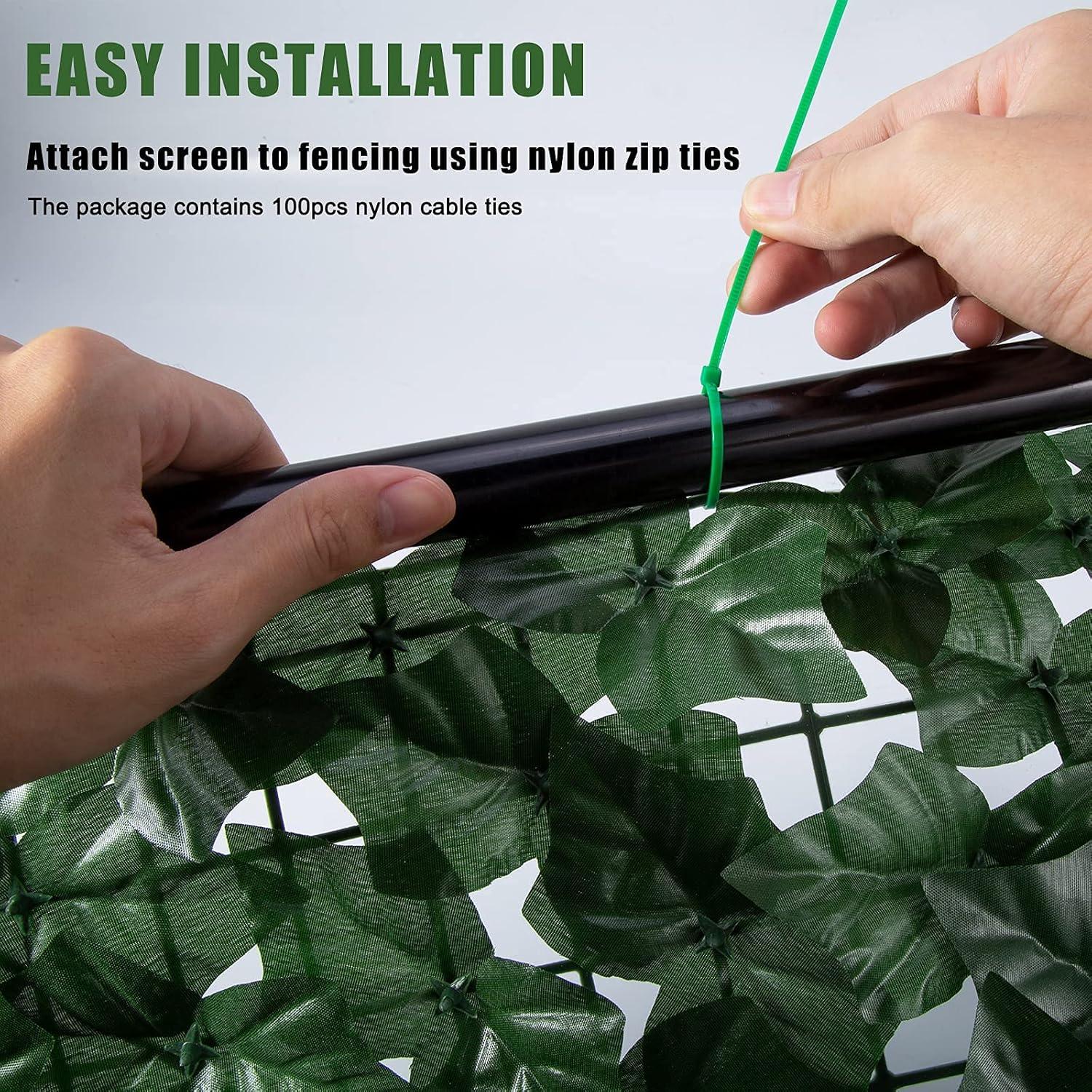 Pantalla de Privacidad Hiedra Artificial Moeput 250x100 cm Verde