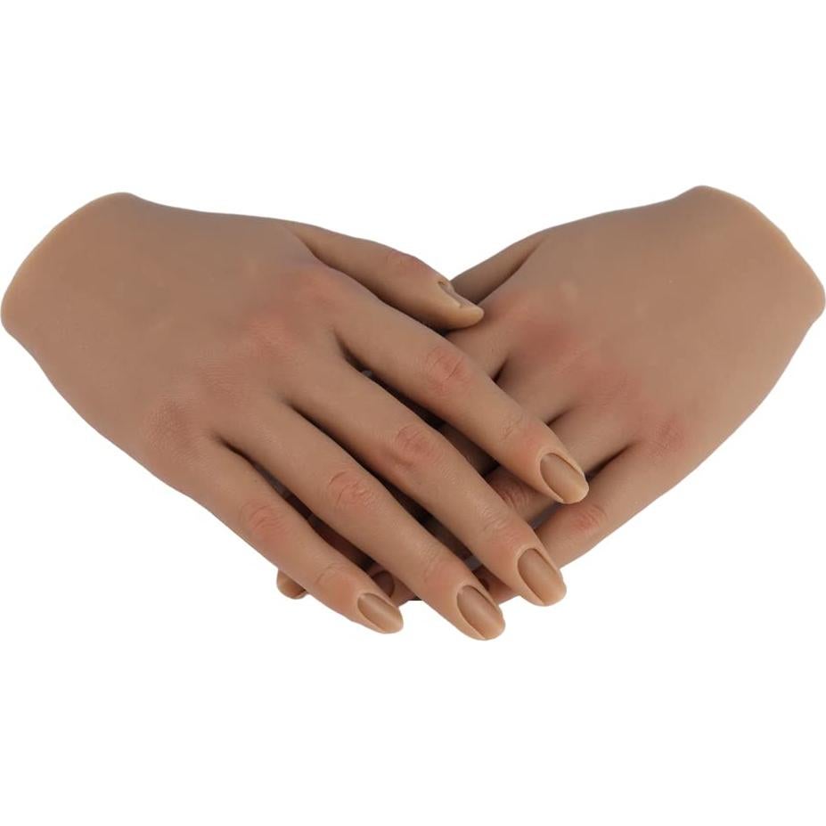 Maniquí de mano de silicona KnowU 18cm para práctica de uñas