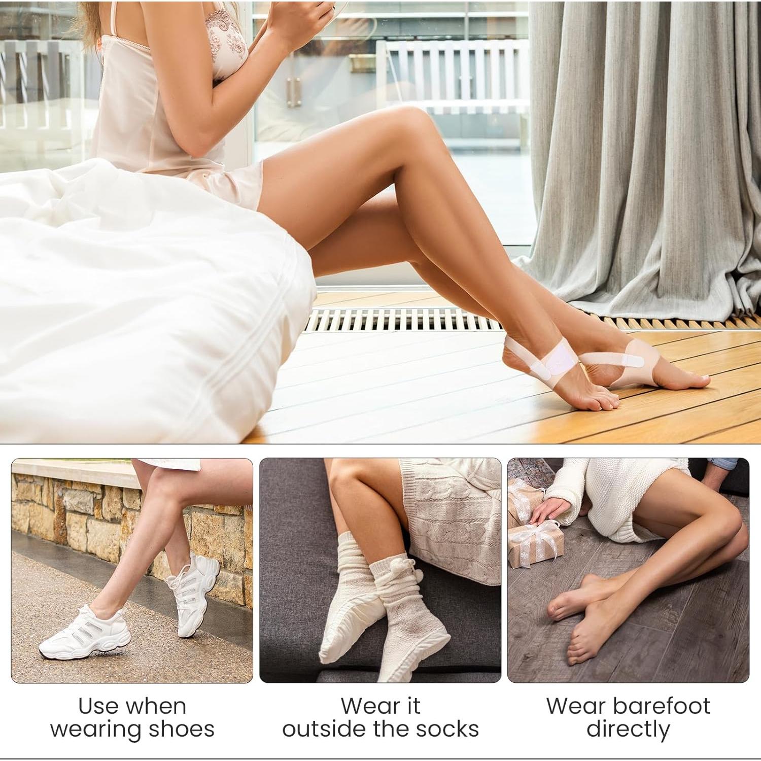 Soportes de Arco Bukihome Ajustables para Fascitis Plantar - Beige