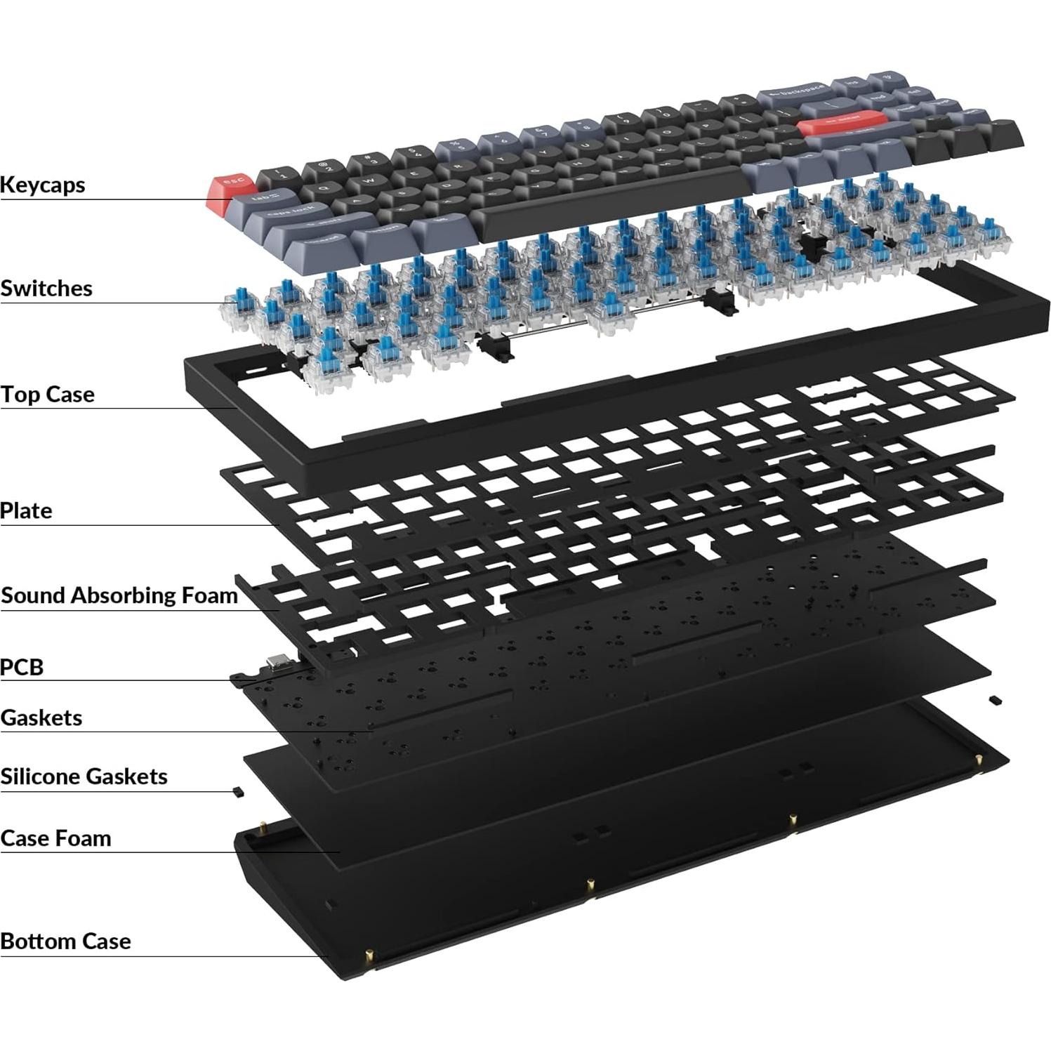Teclado Mecánico Personalizable Keychron Q7 - Gateron Azul